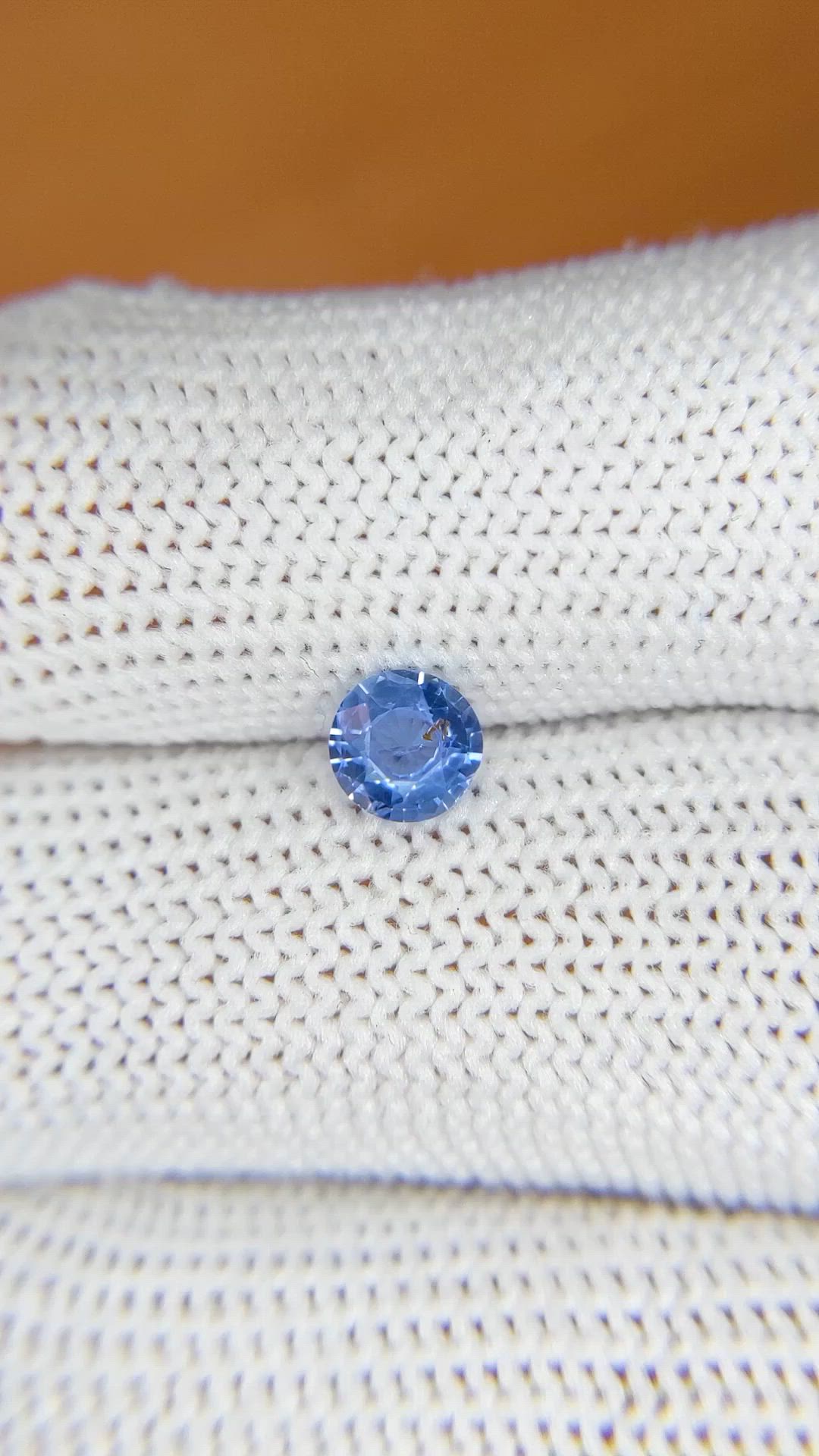 0.66 Ct. Blue Sapphire from Ceylon (Sri Lanka) Size Video