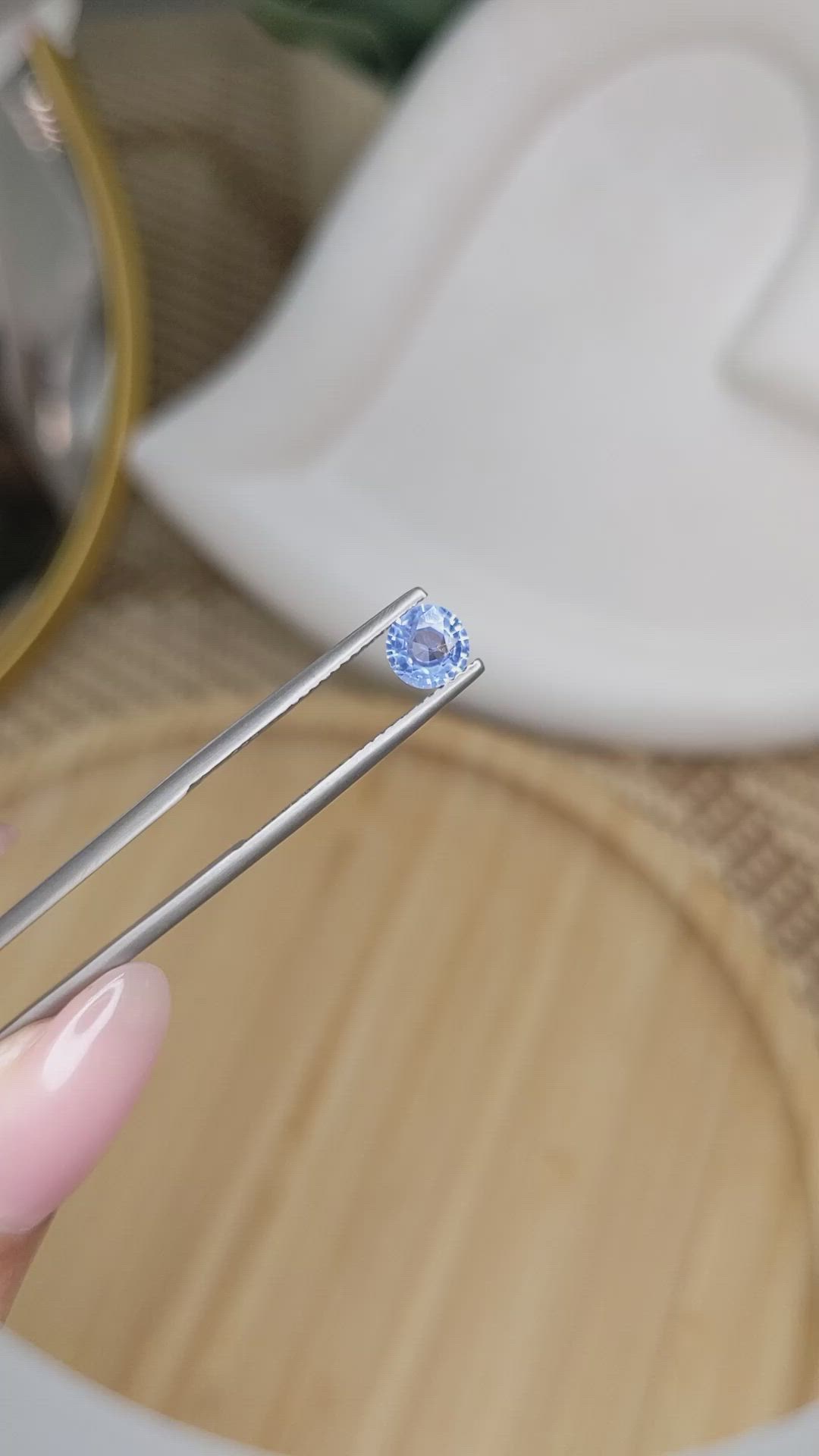 0.66 Ct. Blue Sapphire from Ceylon (Sri Lanka) Size Video