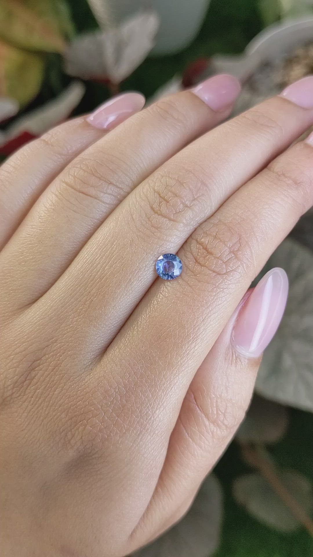 0.66 Ct. Blue Sapphire from Ceylon (Sri Lanka) Size Video