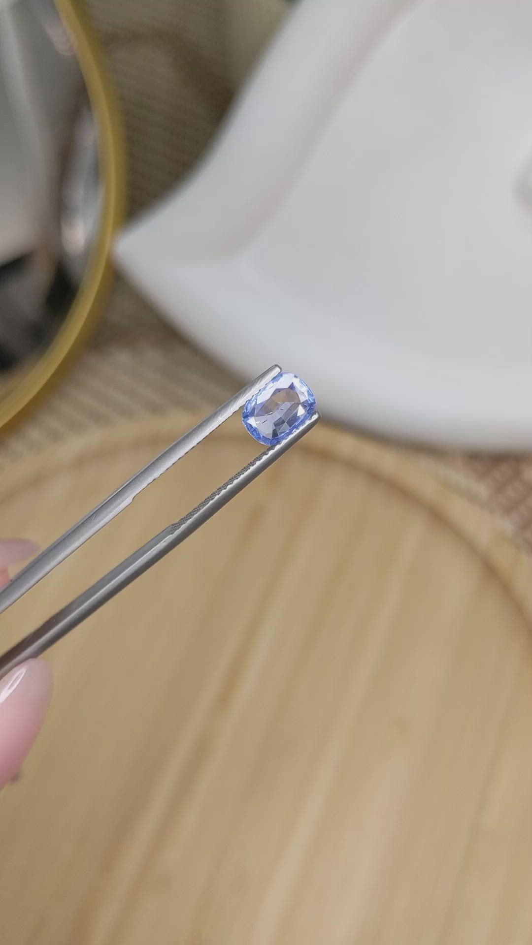 0.93 Ct. Blue Sapphire from Ceylon (Sri Lanka) Size Video
