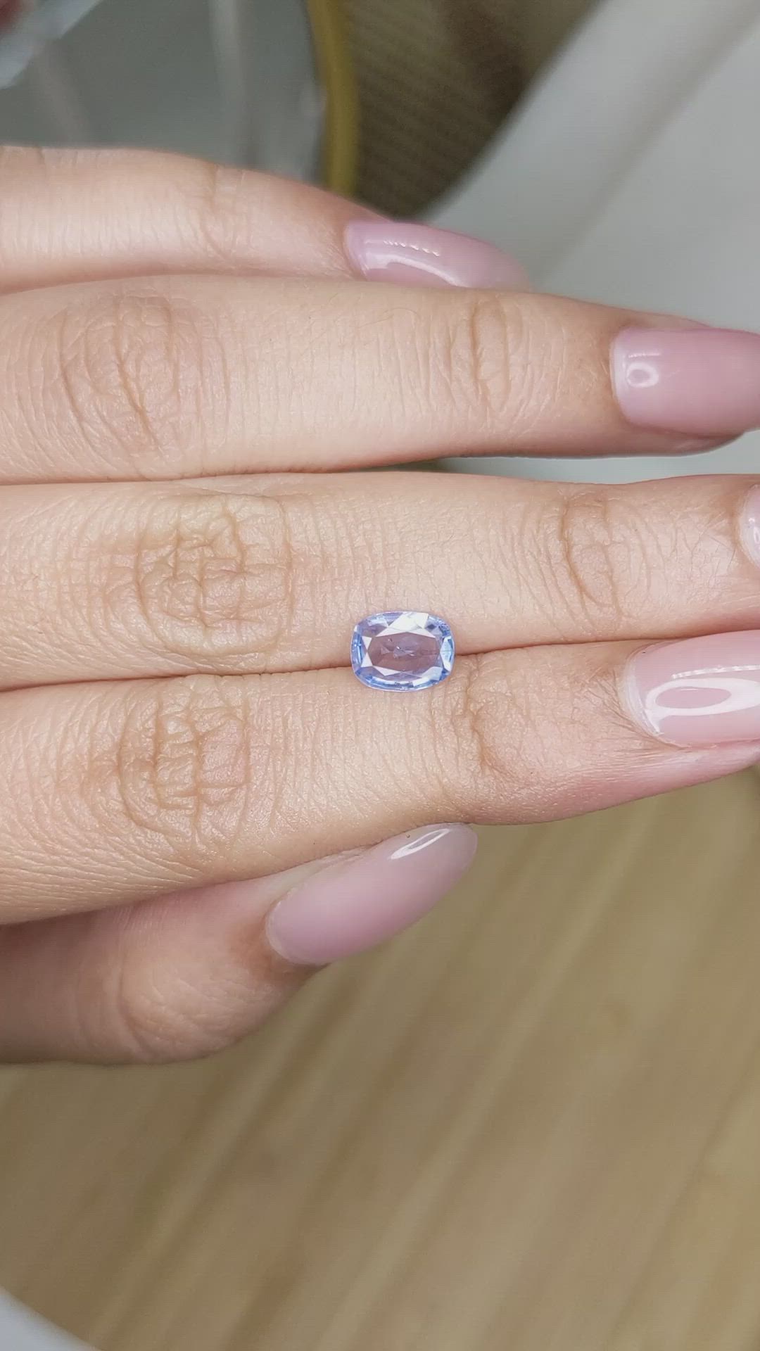 0.93 Ct. Blue Sapphire from Ceylon (Sri Lanka) Size Video