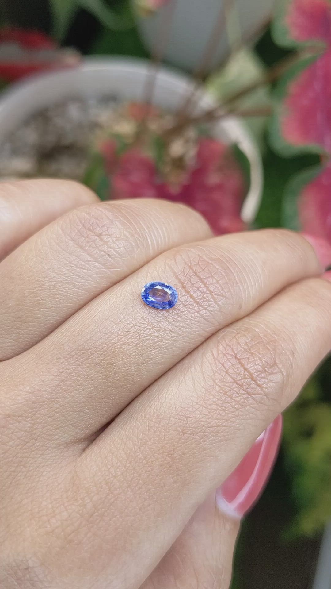 0.42 Ct. Blue Sapphire from Ceylon (Sri Lanka) Size Video