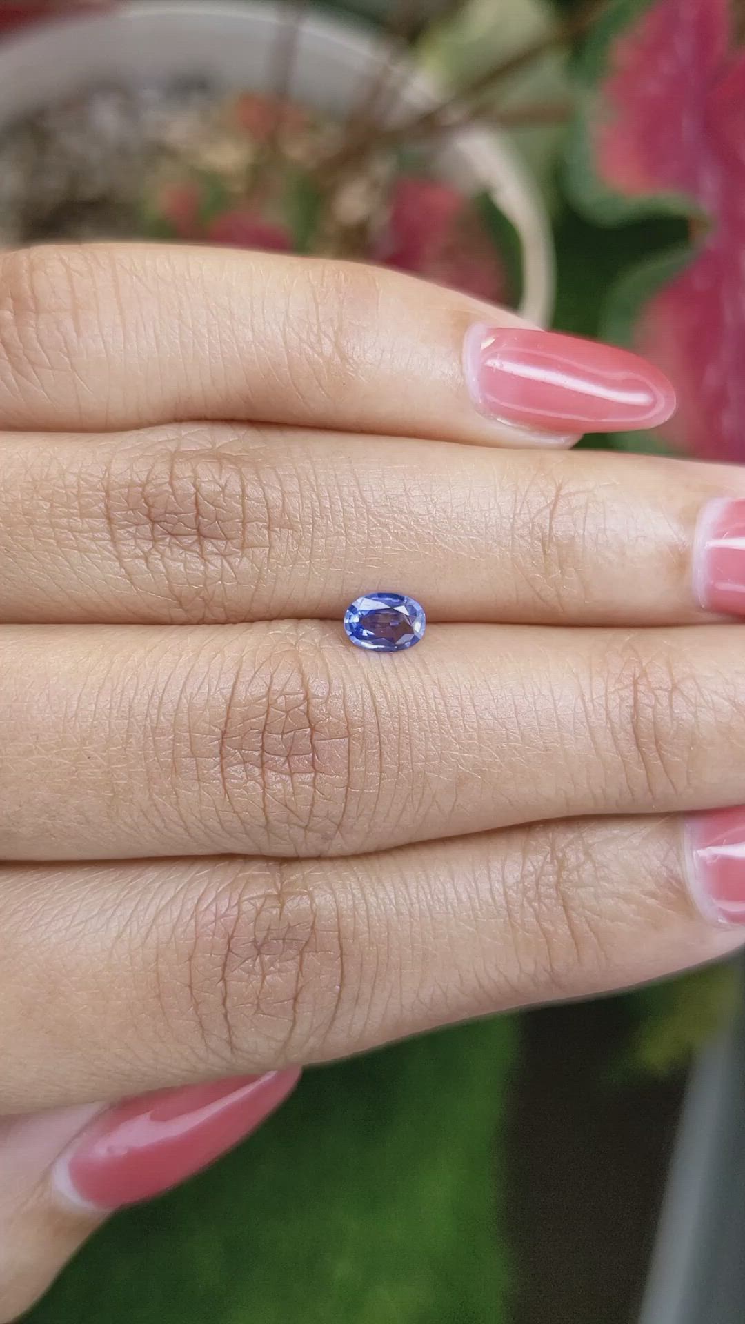 0.42 Ct. Blue Sapphire from Ceylon (Sri Lanka) Size Video