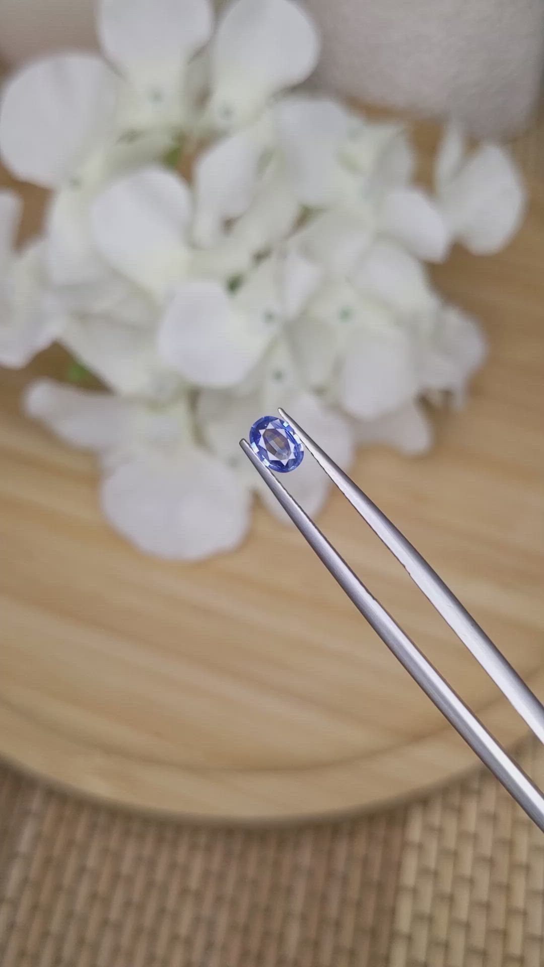 0.42 Ct. Blue Sapphire from Ceylon (Sri Lanka) Size Video