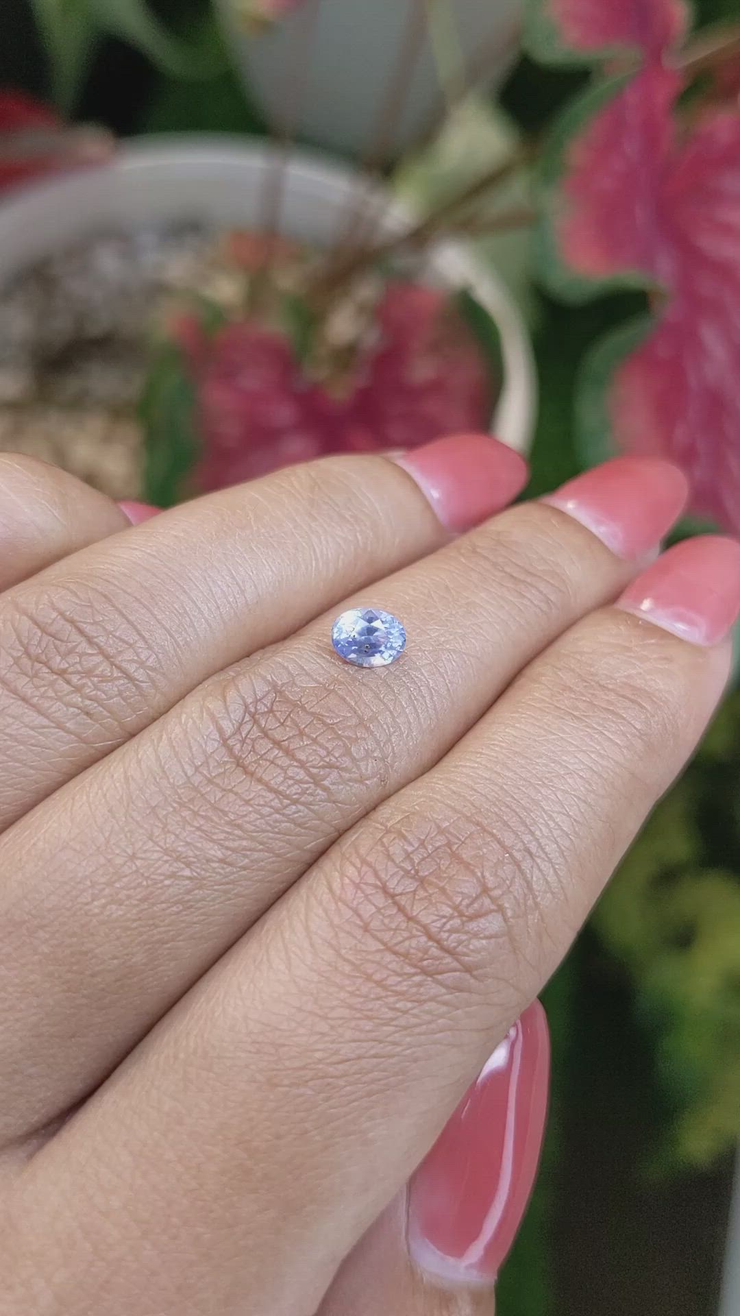 0.66 Ct. Blue Sapphire from Ceylon (Sri Lanka) Size Video
