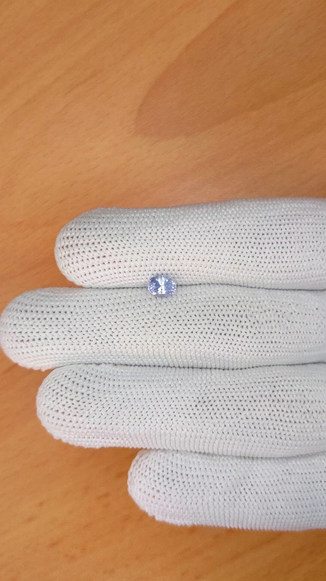 0.66 Ct. Blue Sapphire from Ceylon (Sri Lanka) Size Video
