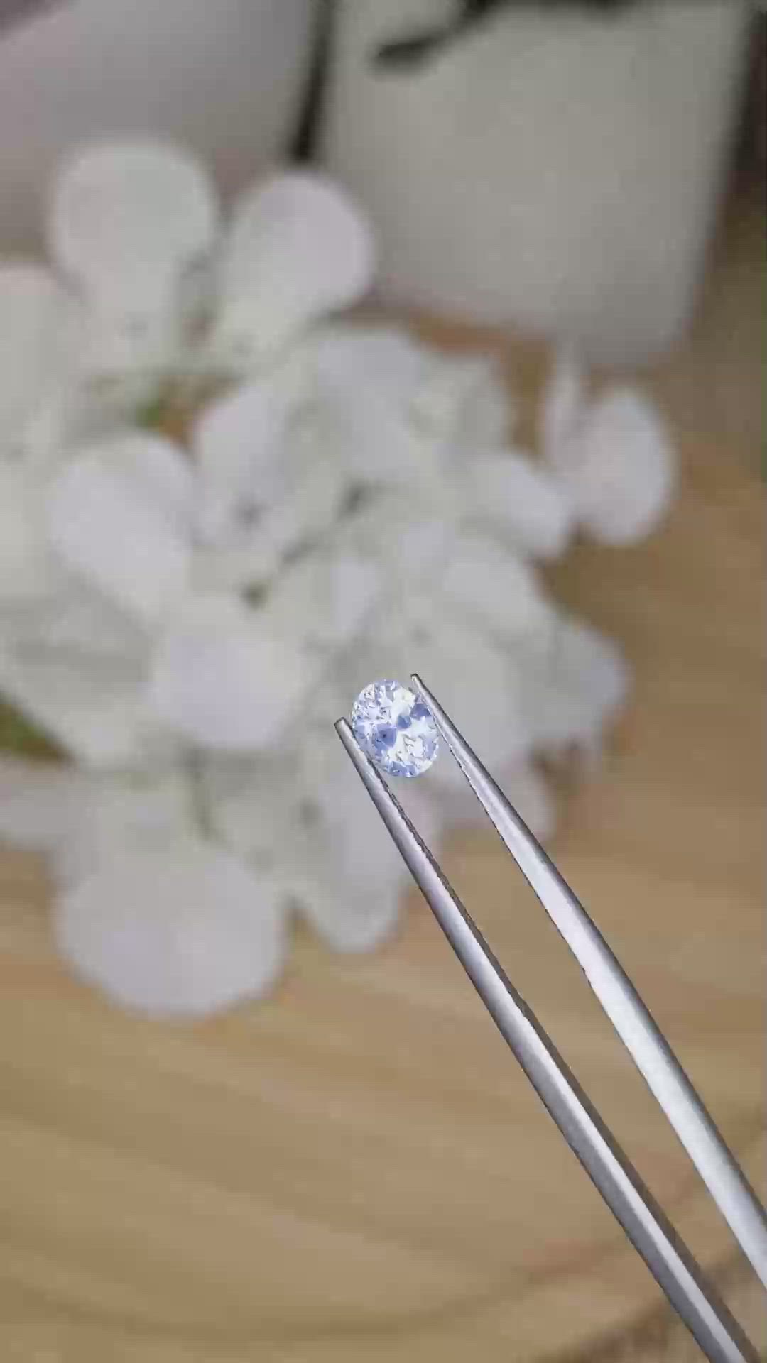 0.66 Ct. Blue Sapphire from Ceylon (Sri Lanka) Size Video