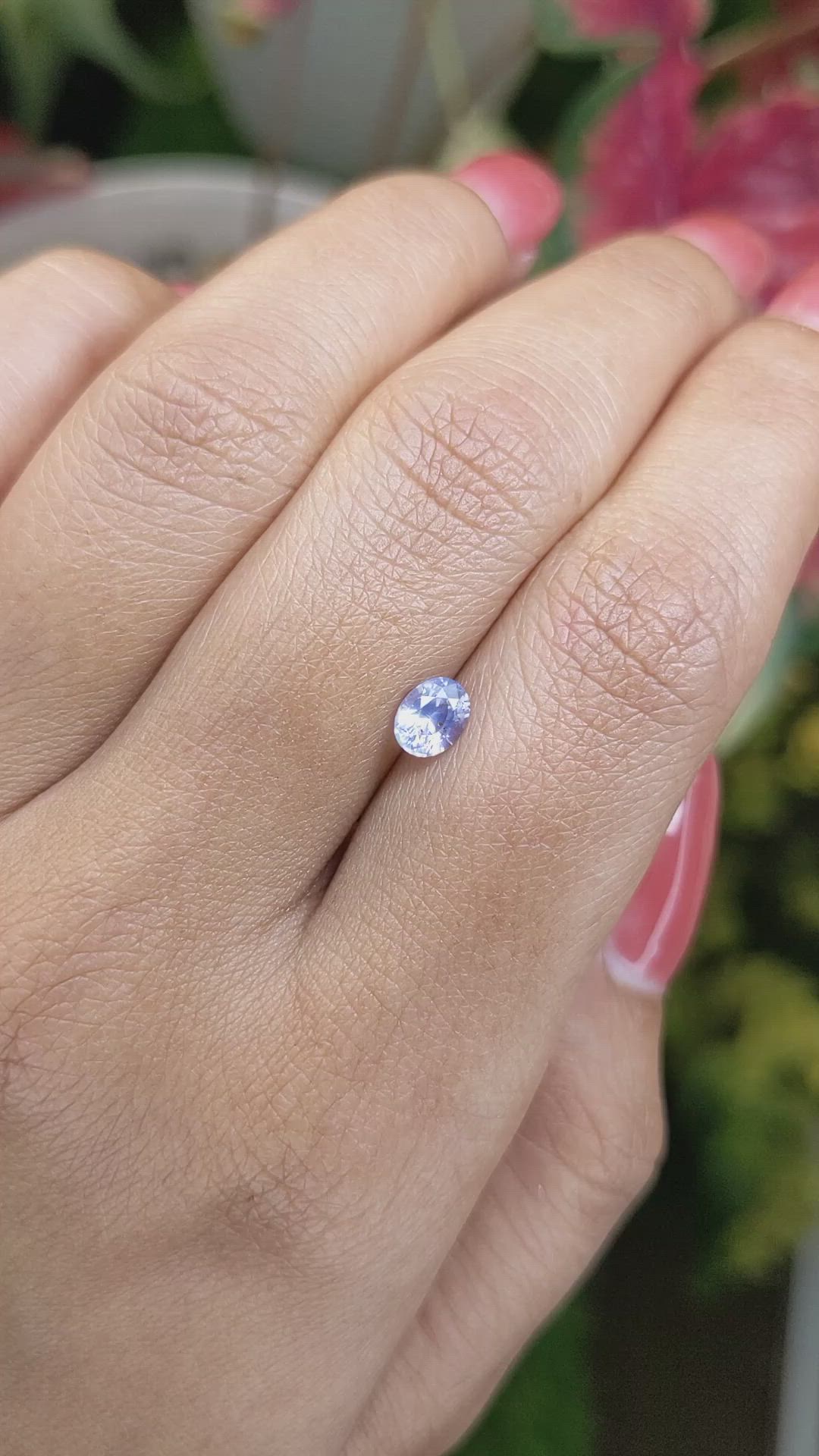 0.66 Ct. Blue Sapphire from Ceylon (Sri Lanka) Size Video