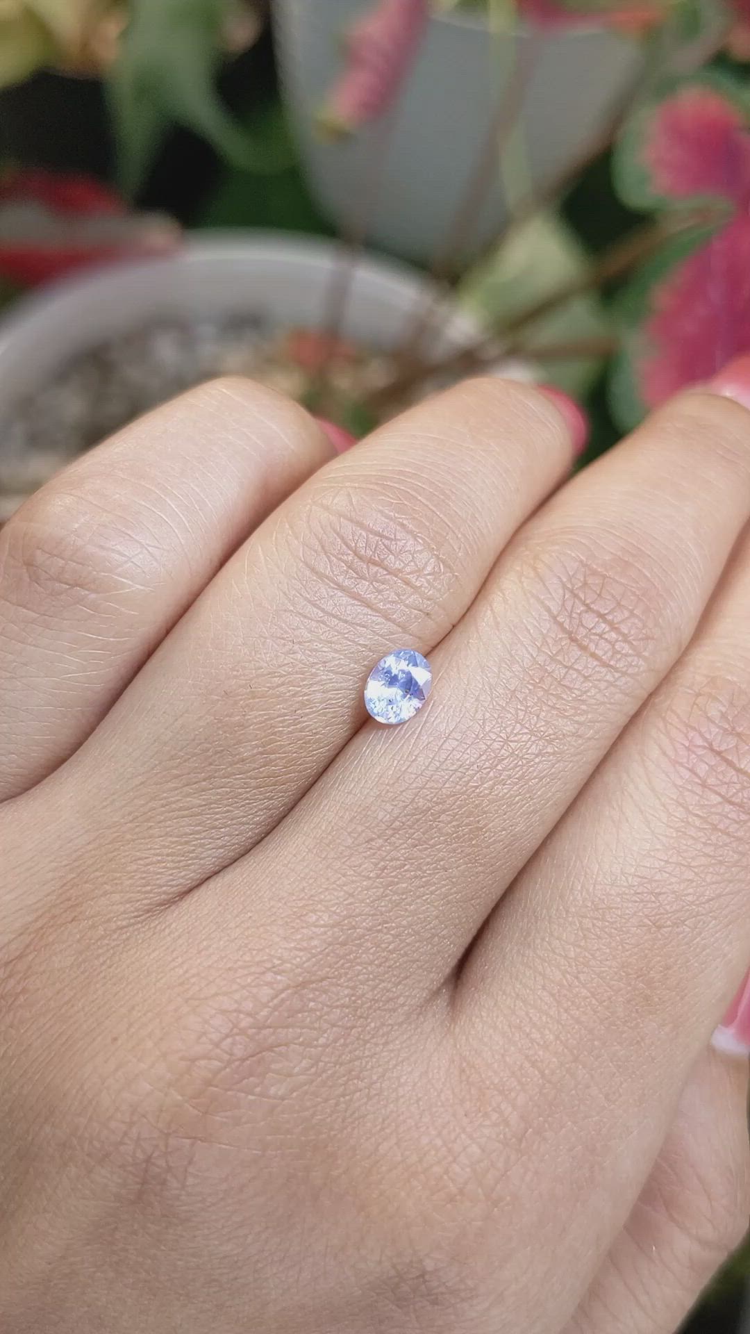 0.66 Ct. Blue Sapphire from Ceylon (Sri Lanka) Size Video