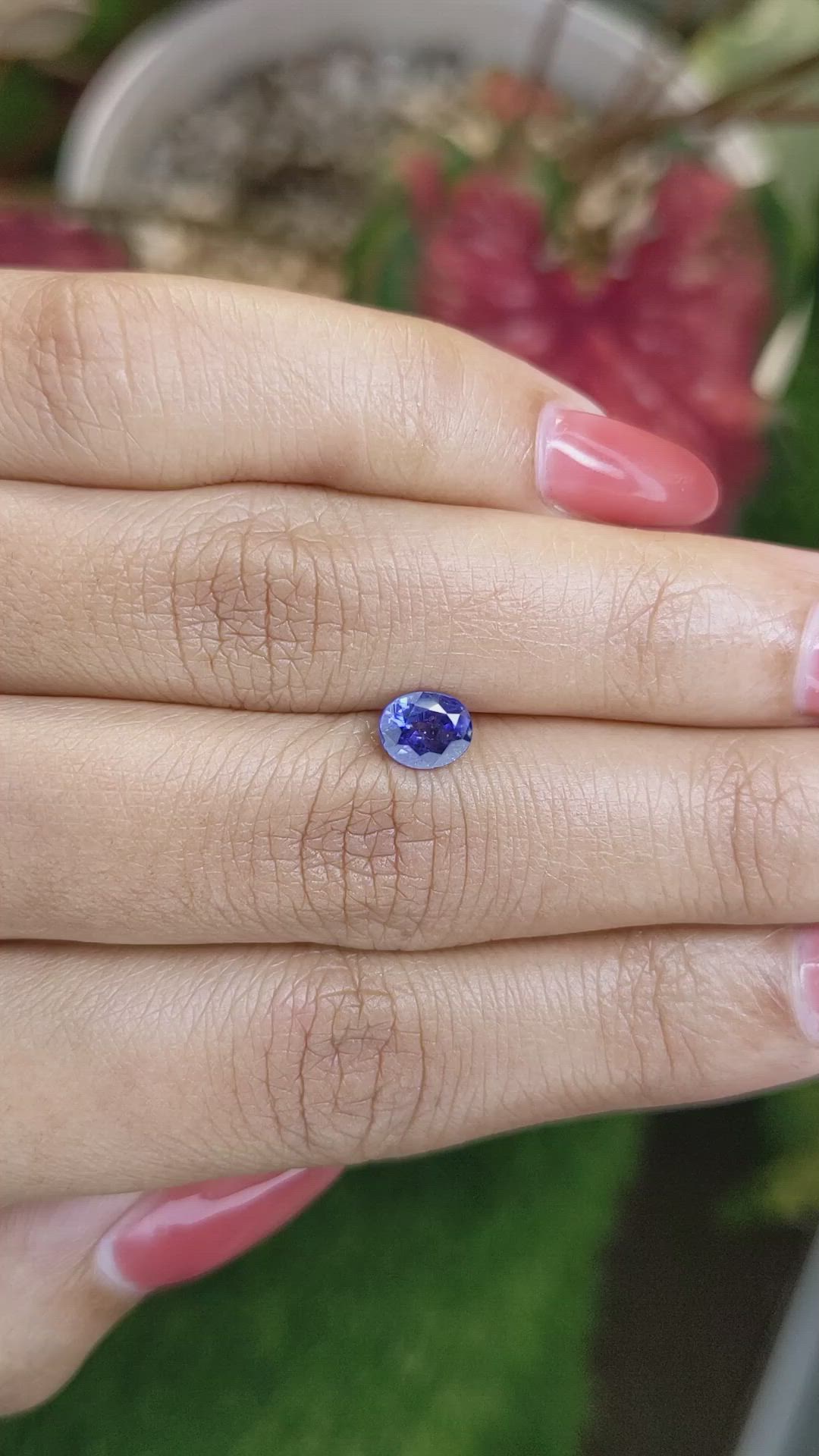 0.84 Ct. Blue Sapphire from Ceylon (Sri Lanka) Size Video