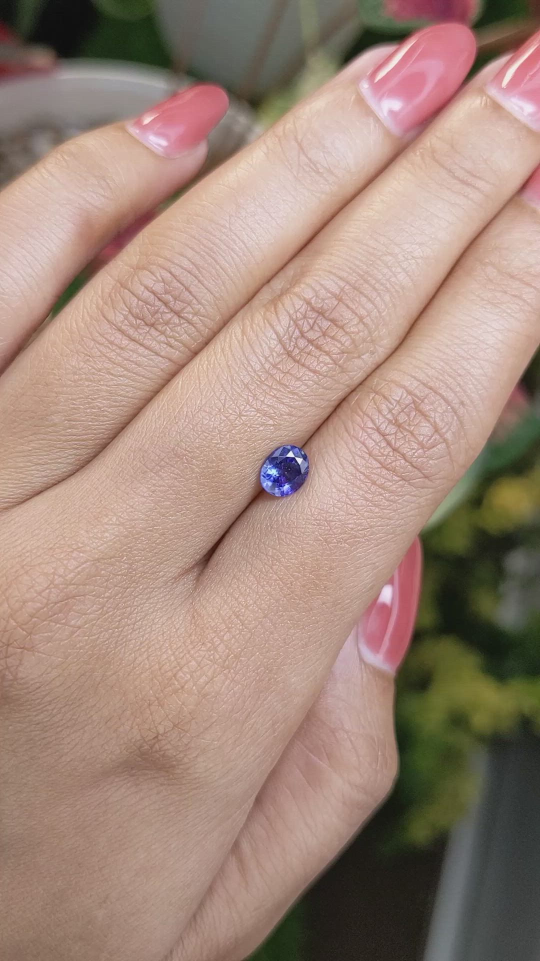0.84 Ct. Blue Sapphire from Ceylon (Sri Lanka) Size Video