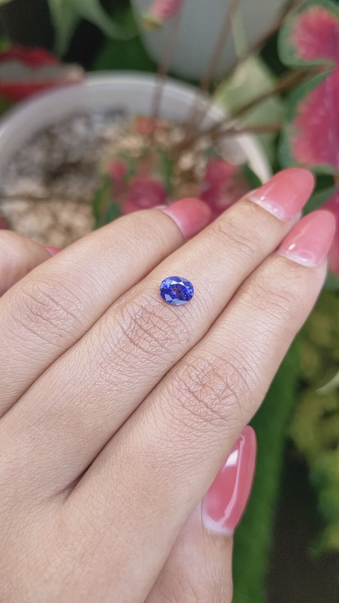 0.84 Ct. Blue Sapphire from Ceylon (Sri Lanka) Size Video