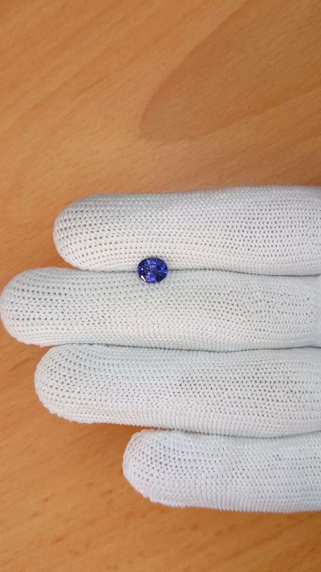 0.84 Ct. Blue Sapphire from Ceylon (Sri Lanka) Size Video