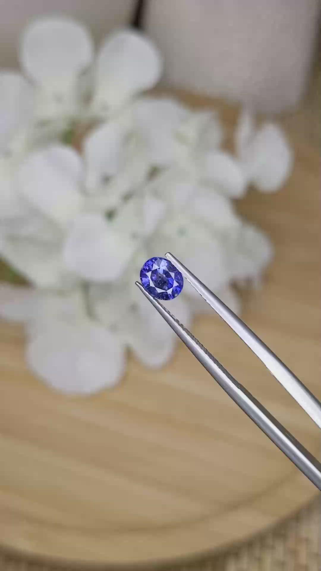 0.84 Ct. Blue Sapphire from Ceylon (Sri Lanka) Size Video