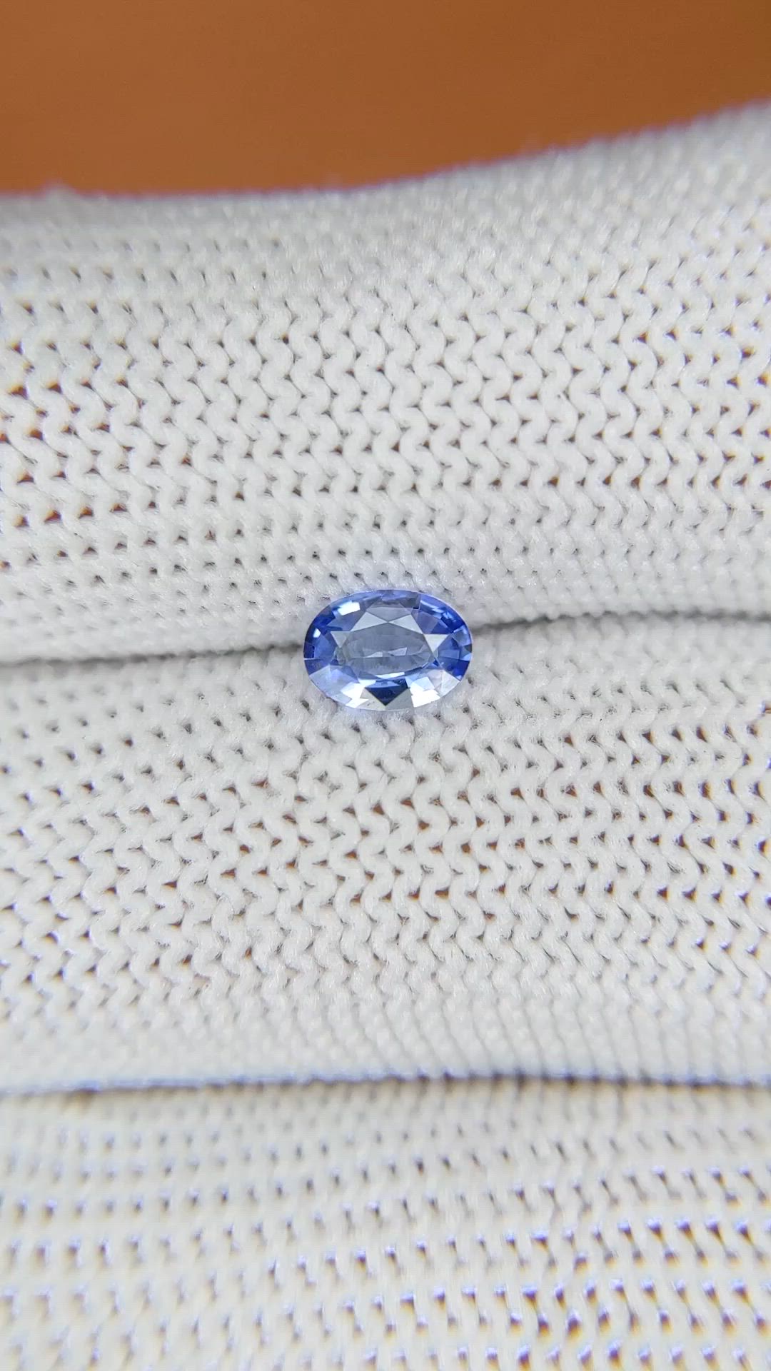 0.45 Ct. Blue Sapphire from Ceylon (Sri Lanka) Size Video