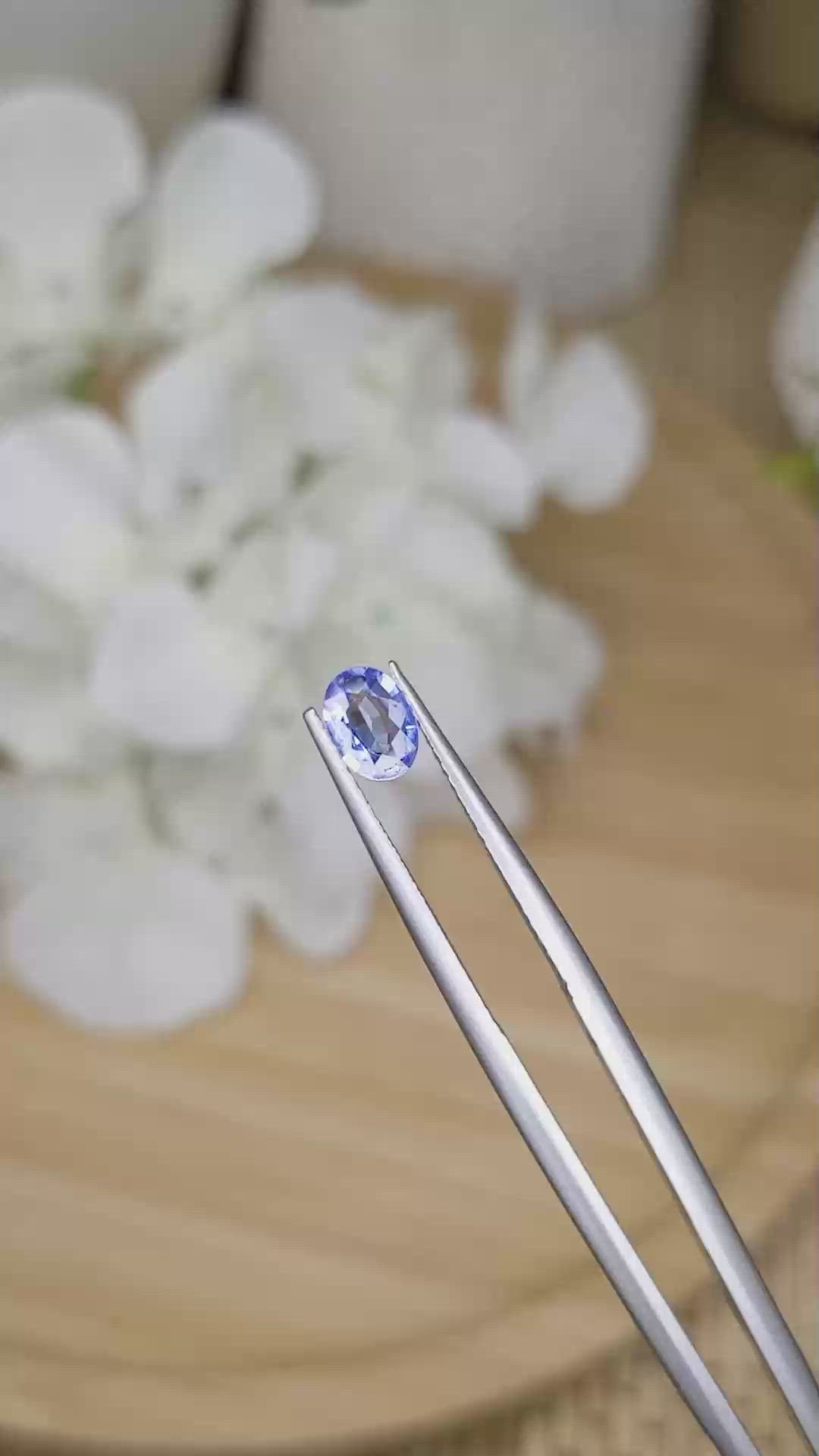 0.45 Ct. Blue Sapphire from Ceylon (Sri Lanka) Size Video