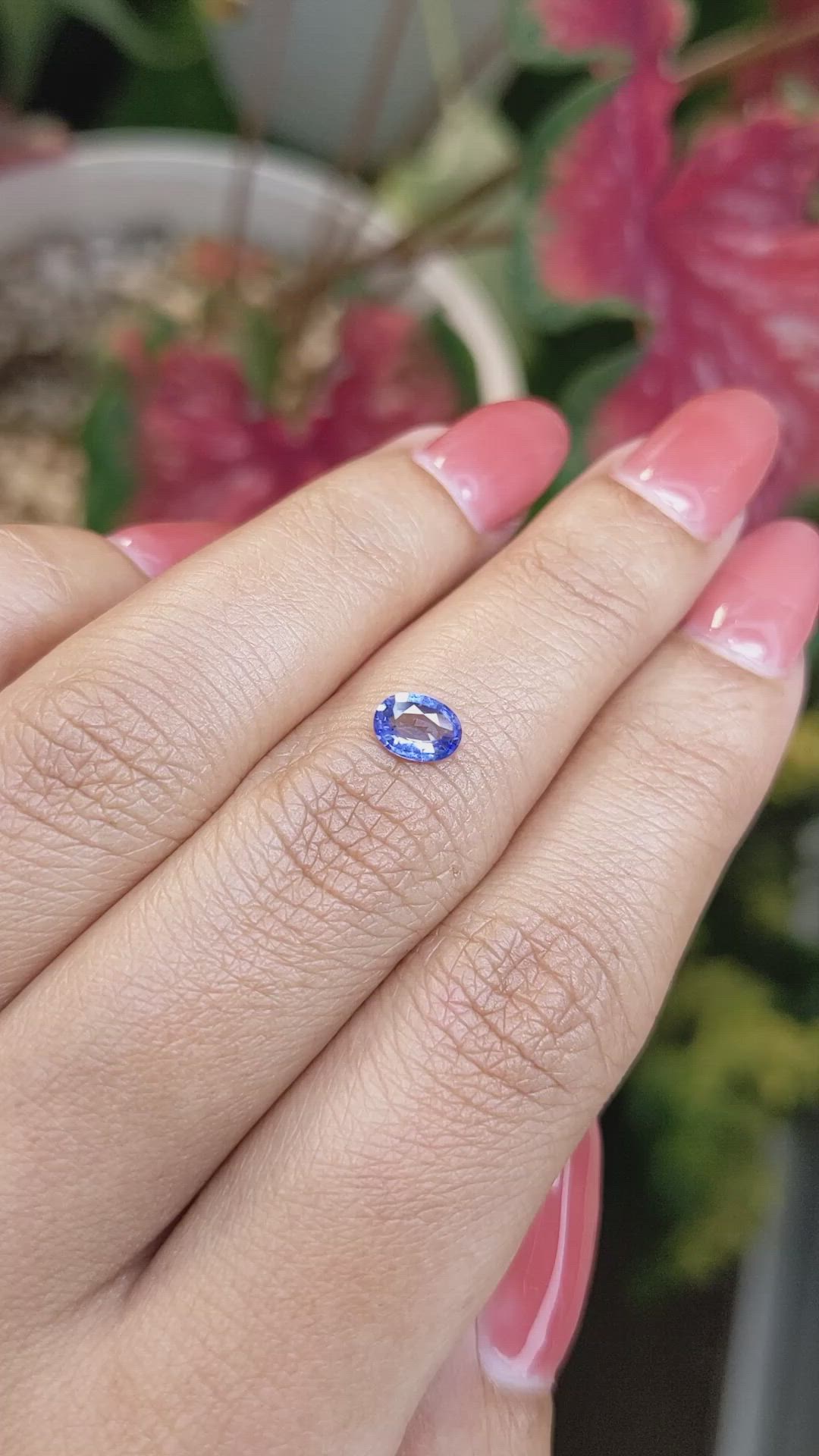 0.45 Ct. Blue Sapphire from Ceylon (Sri Lanka) Size Video