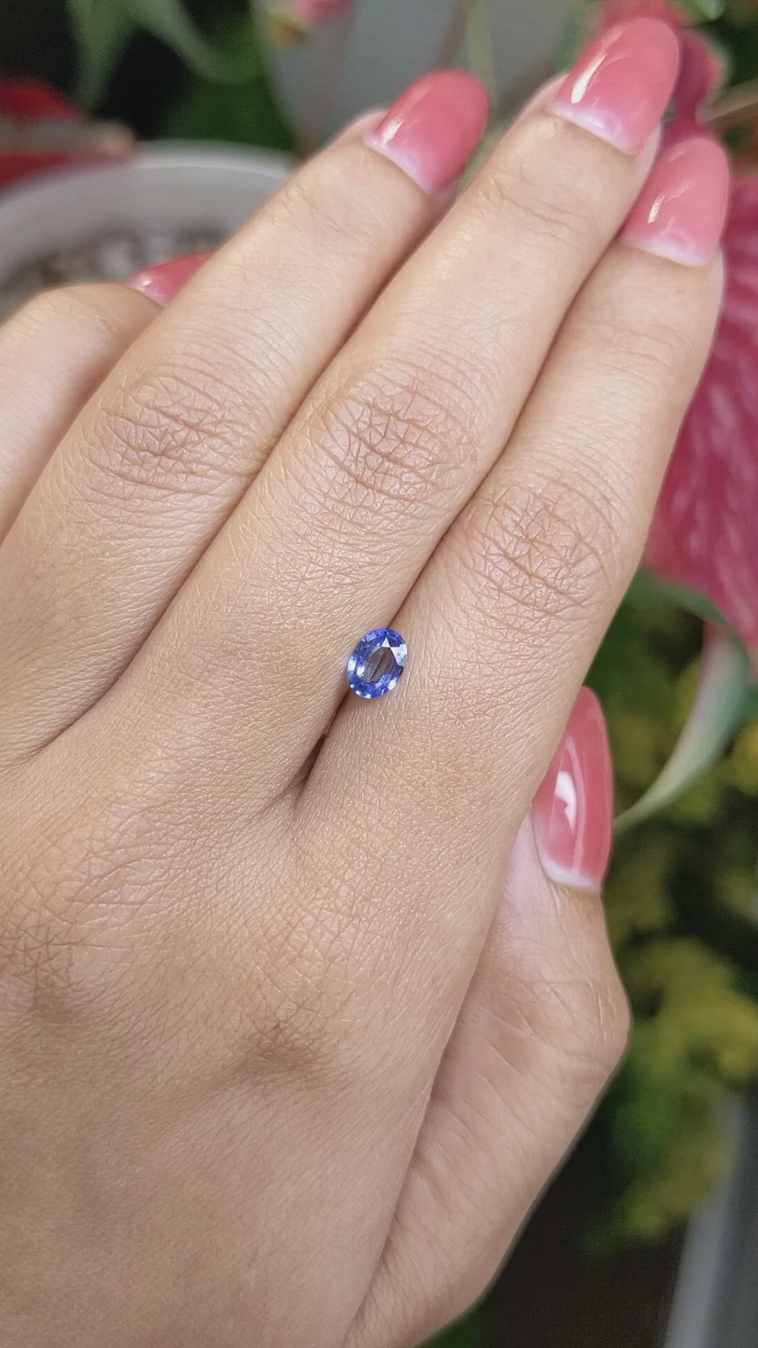 0.45 Ct. Blue Sapphire from Ceylon (Sri Lanka) Size Video