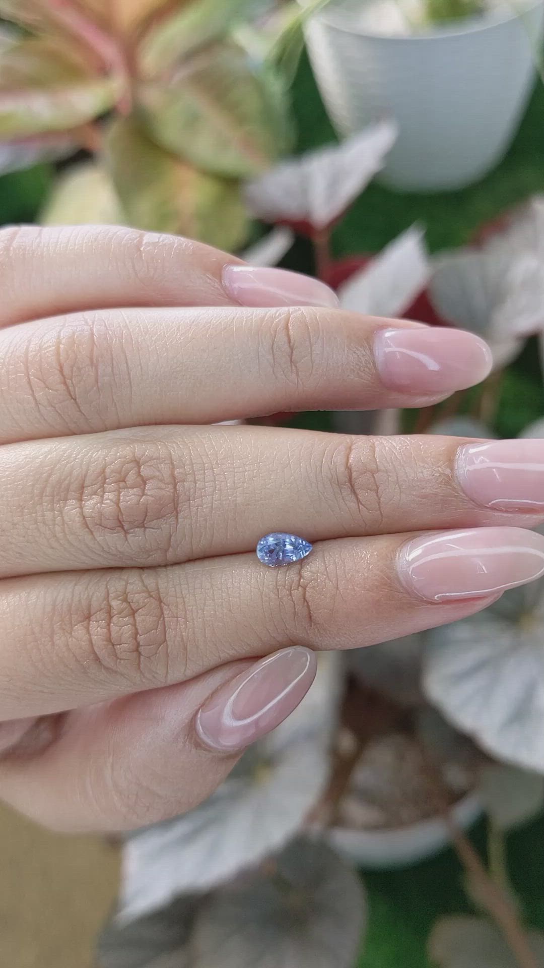 0.64 Ct. Blue Sapphire from Ceylon (Sri Lanka) Size Video