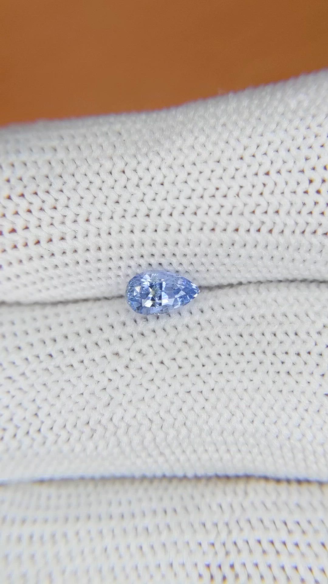 0.64 Ct. Blue Sapphire from Ceylon (Sri Lanka) Size Video