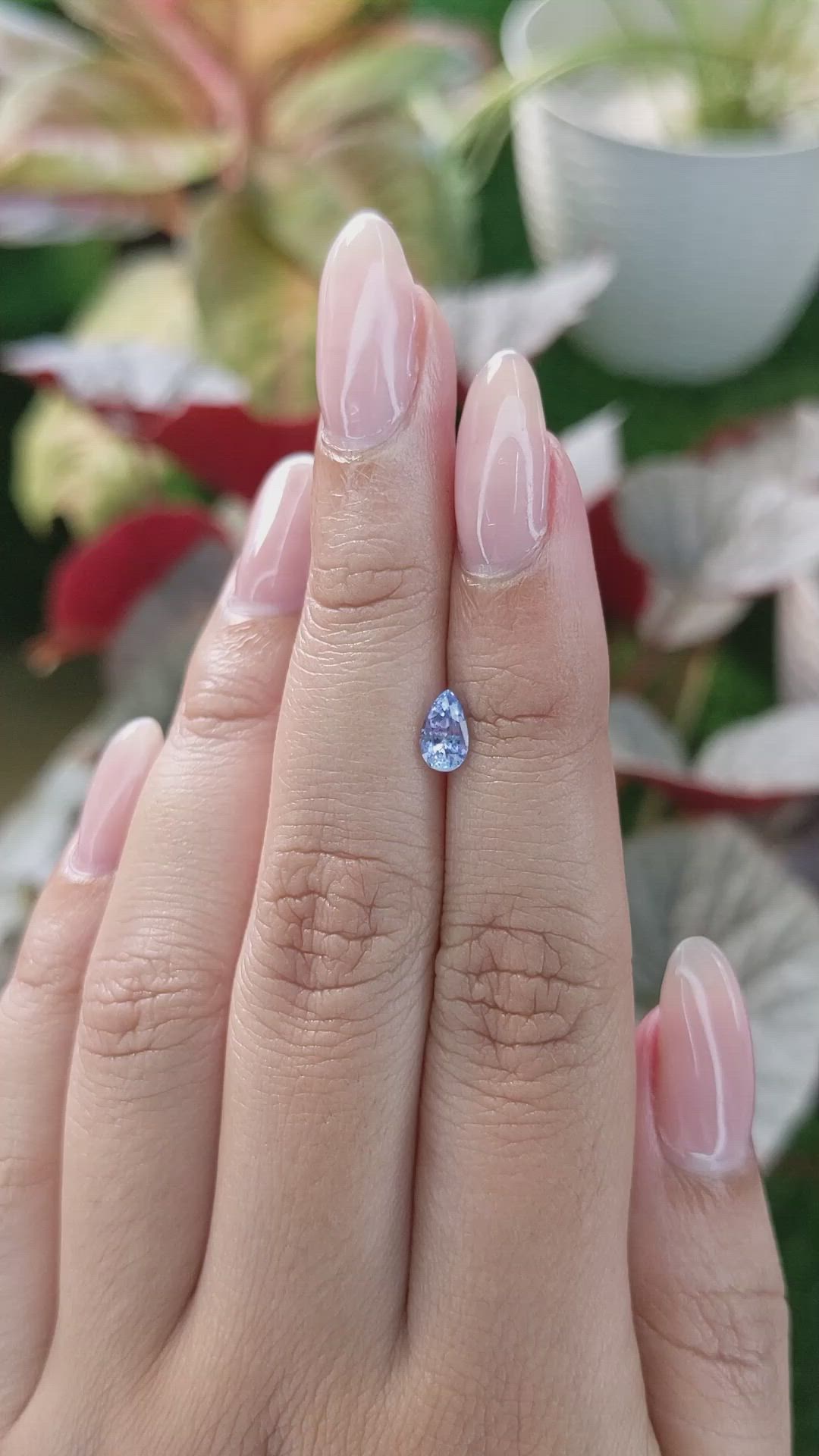 0.64 Ct. Blue Sapphire from Ceylon (Sri Lanka) Size Video
