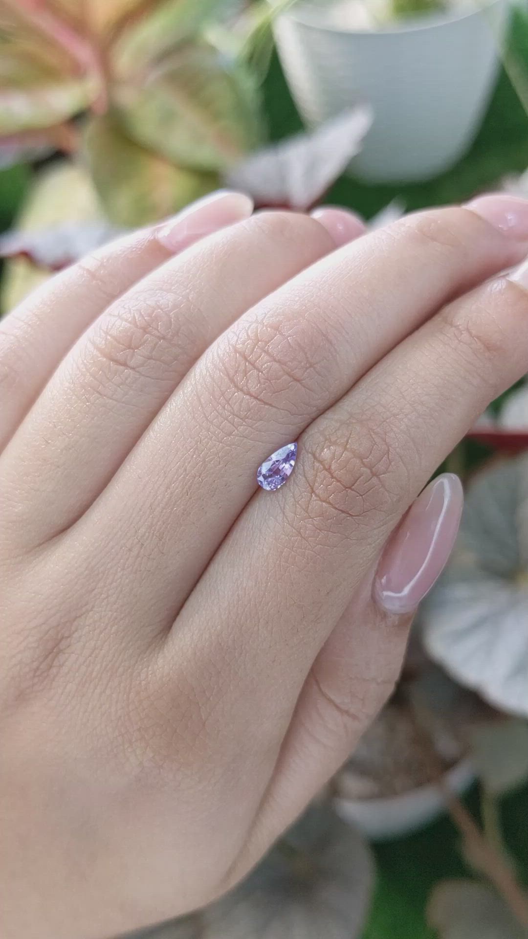 0.63 Ct. Purple Sapphire from Ceylon (Sri Lanka) Size Video
