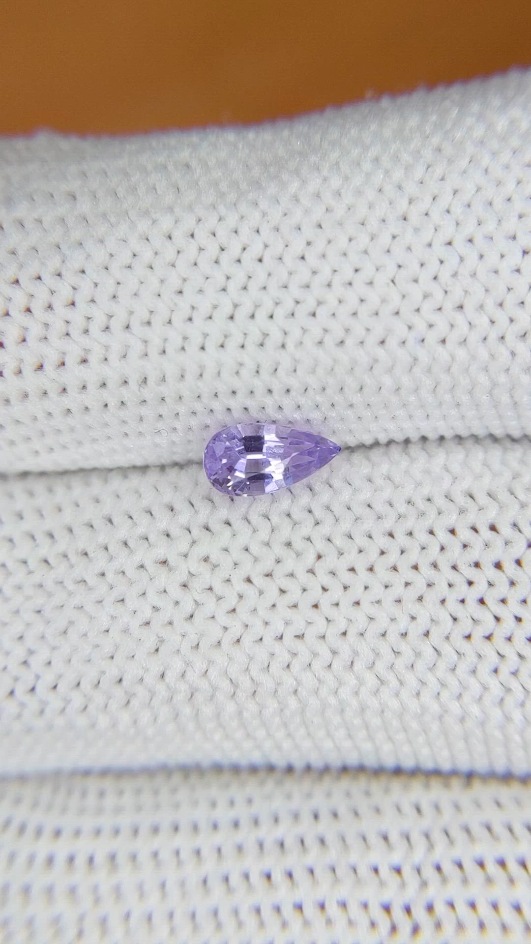 0.63 Ct. Purple Sapphire from Ceylon (Sri Lanka) Size Video