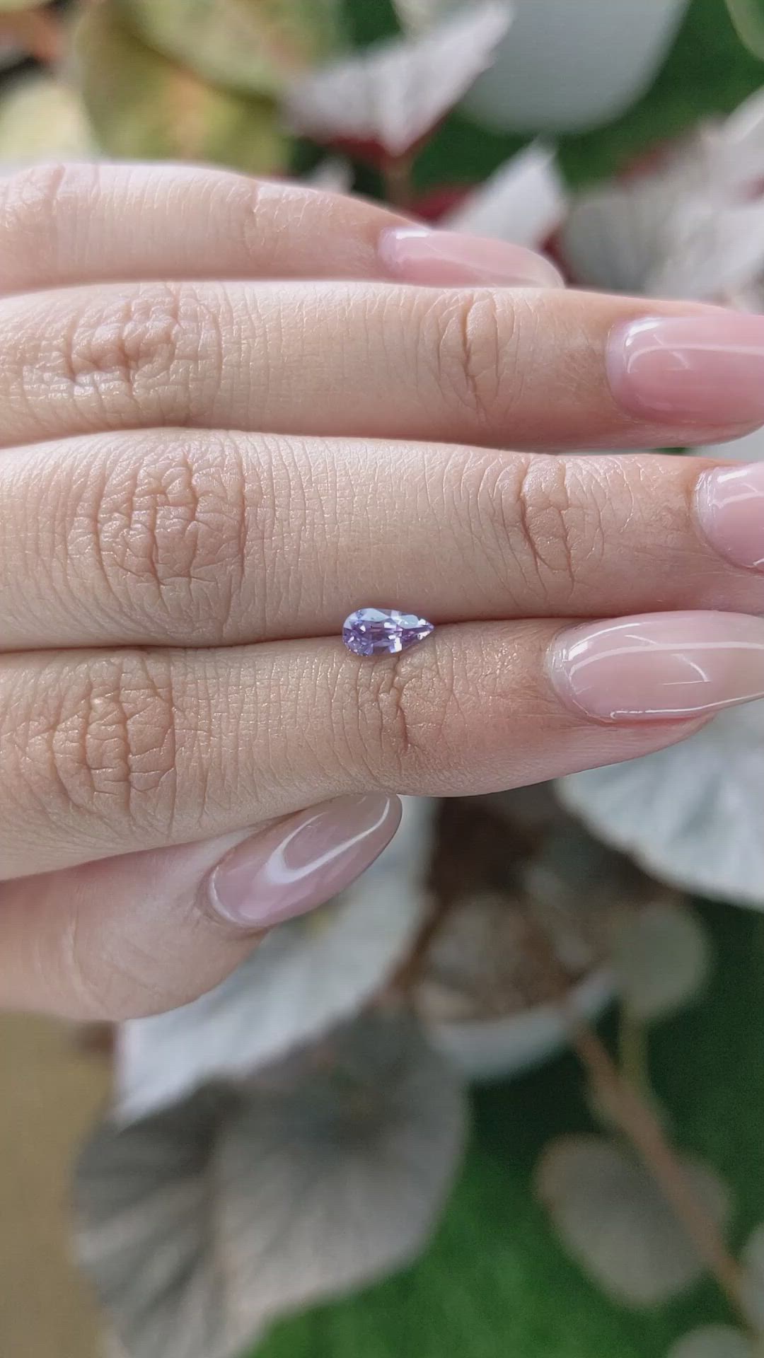 0.63 Ct. Purple Sapphire from Ceylon (Sri Lanka) Size Video