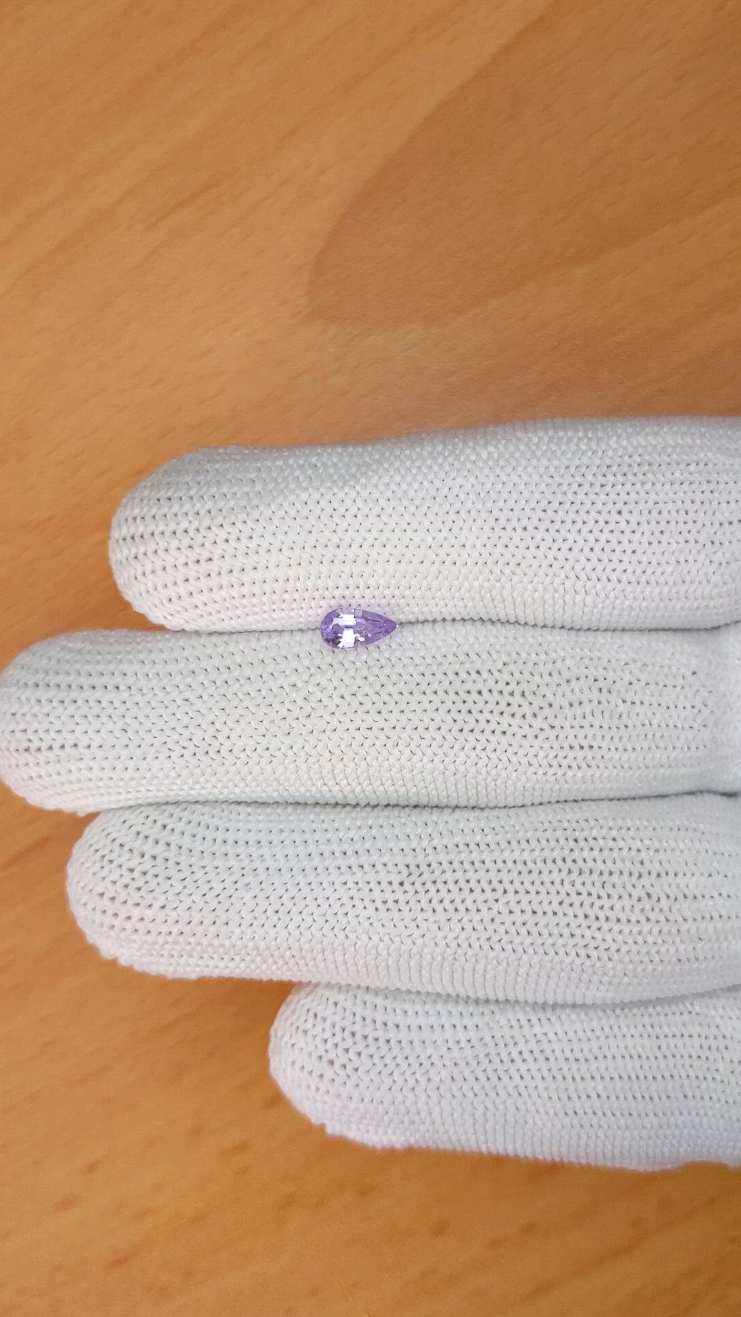 0.63 Ct. Purple Sapphire from Ceylon (Sri Lanka) Size Video