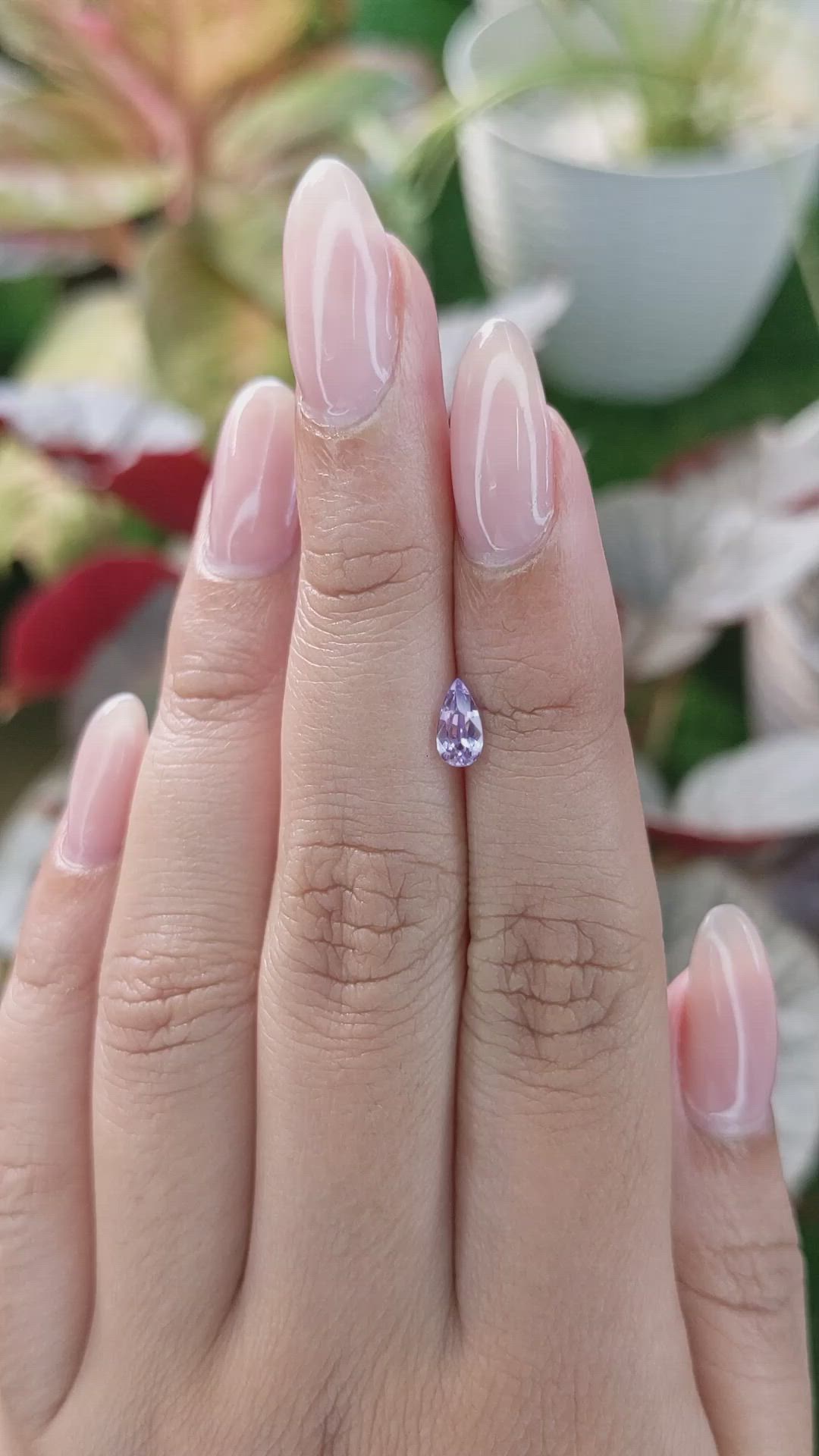 0.63 Ct. Purple Sapphire from Ceylon (Sri Lanka) Size Video