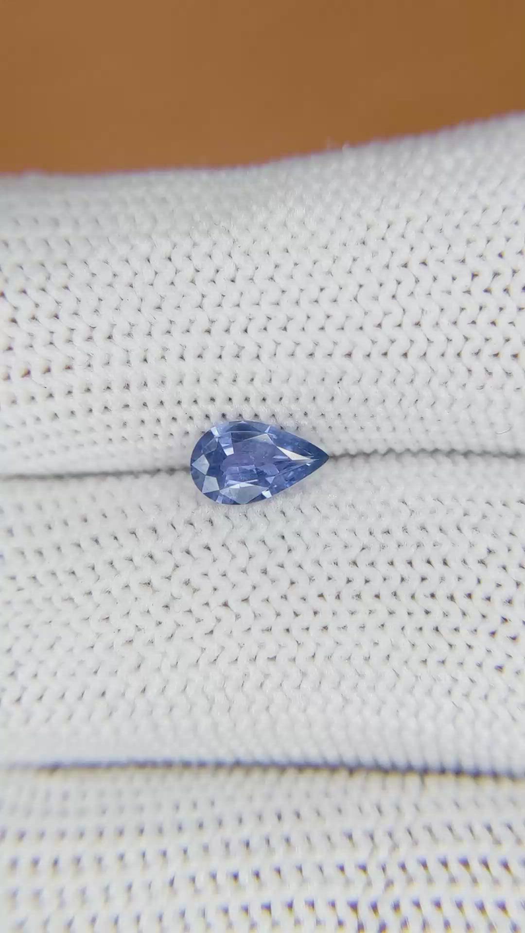 0.55 Ct. Blue Sapphire from Ceylon (Sri Lanka) Size Video
