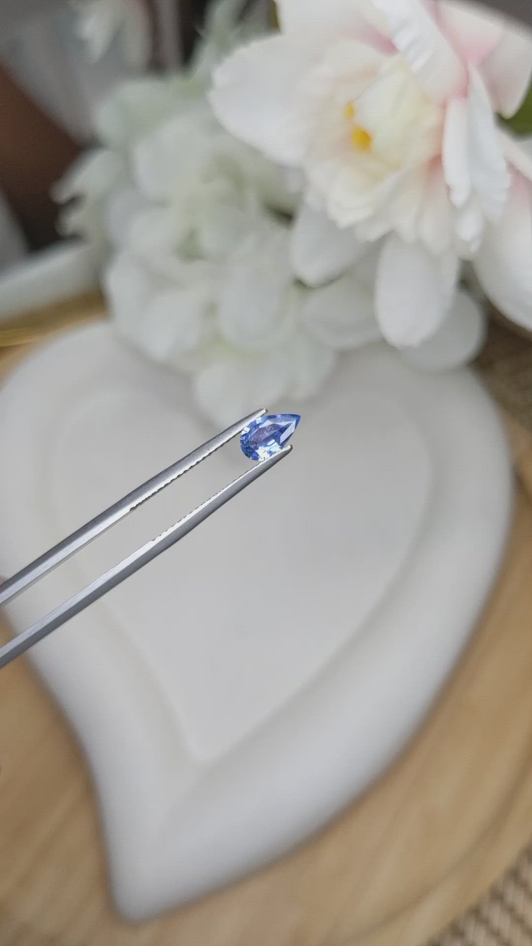 0.55 Ct. Blue Sapphire from Ceylon (Sri Lanka) Size Video