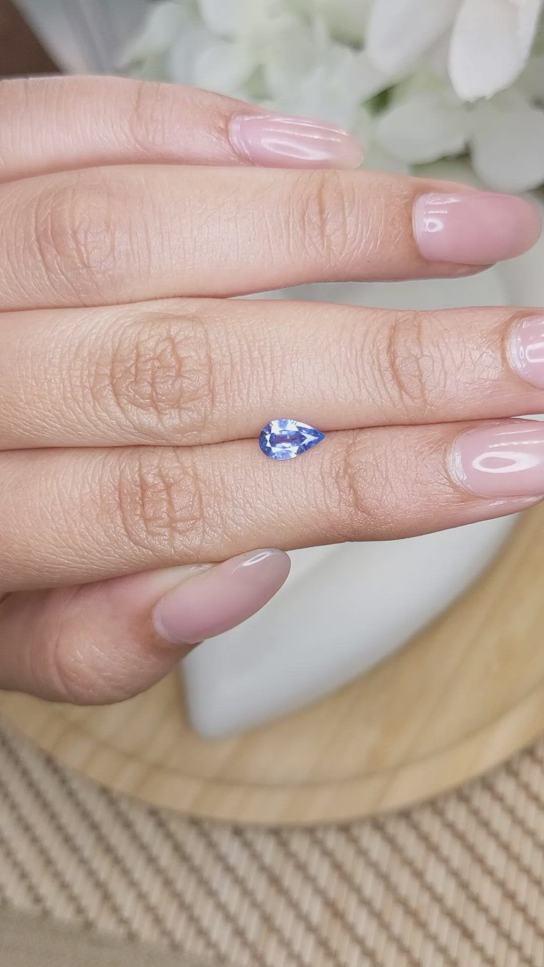 0.55 Ct. Blue Sapphire from Ceylon (Sri Lanka) Size Video