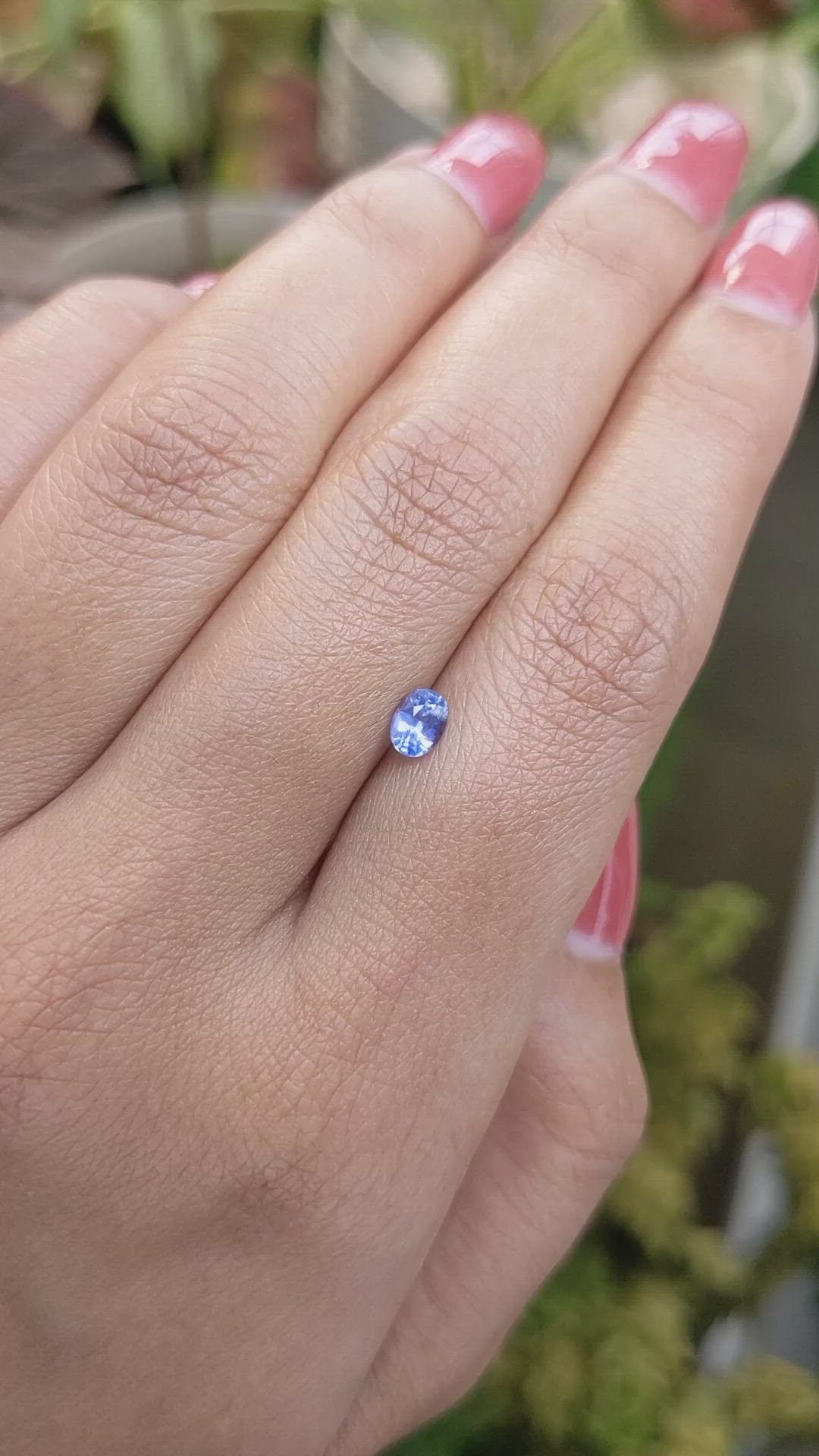 0.44 Ct. Blue Sapphire from Ceylon (Sri Lanka) Size Video