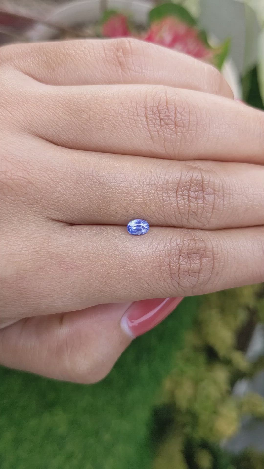 0.44 Ct. Blue Sapphire from Ceylon (Sri Lanka) Size Video