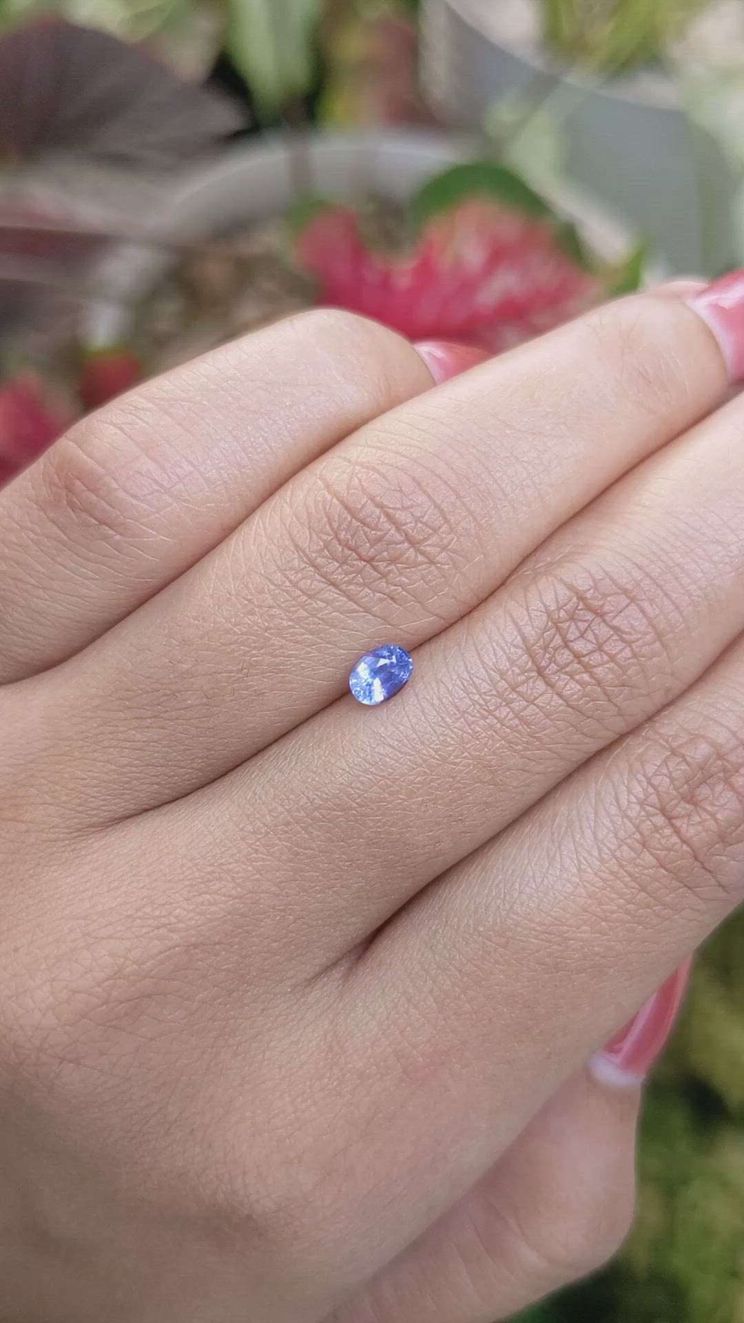0.44 Ct. Blue Sapphire from Ceylon (Sri Lanka) Size Video