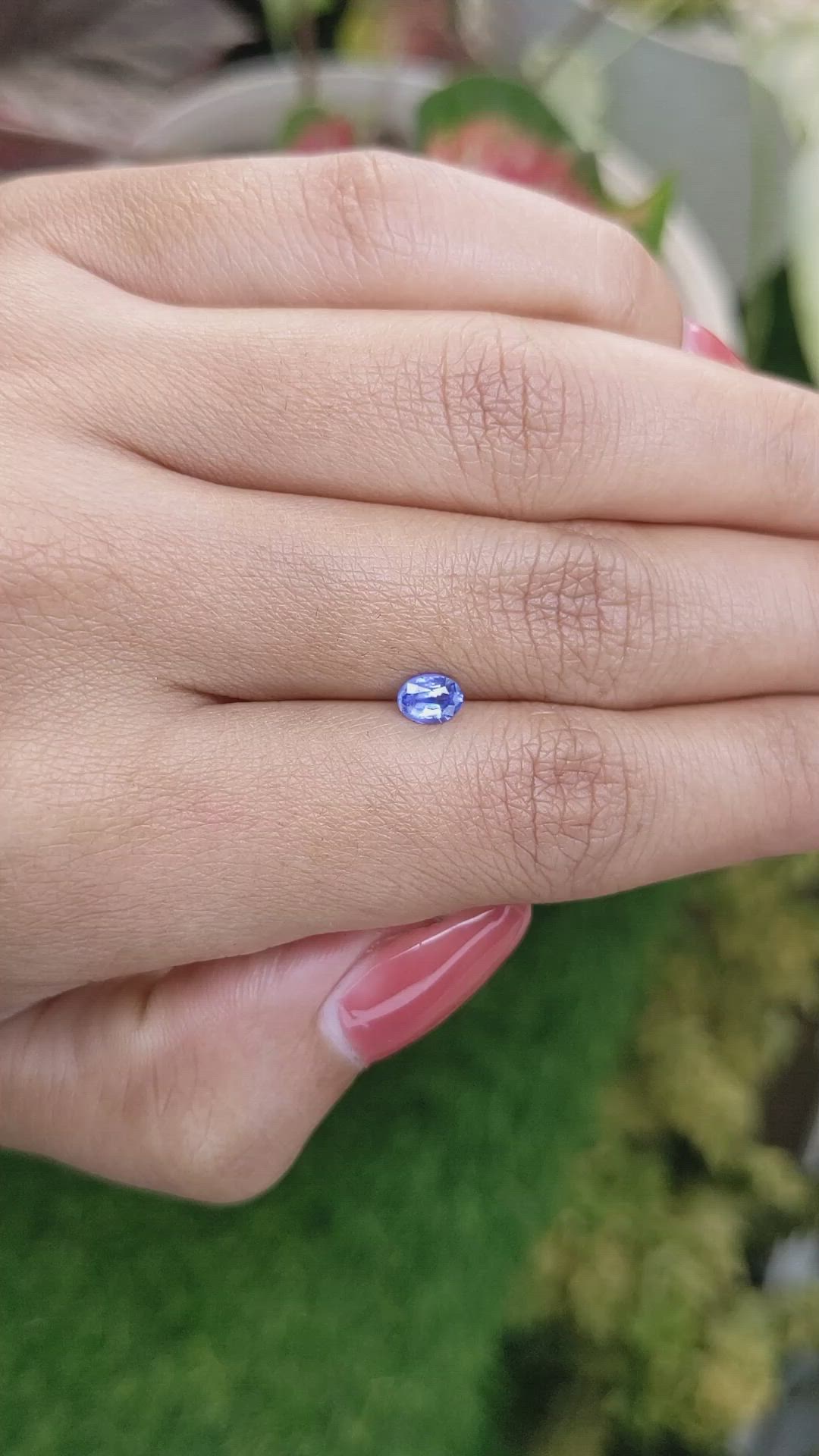 0.49 Ct. Blue Sapphire from Ceylon (Sri Lanka) Size Video