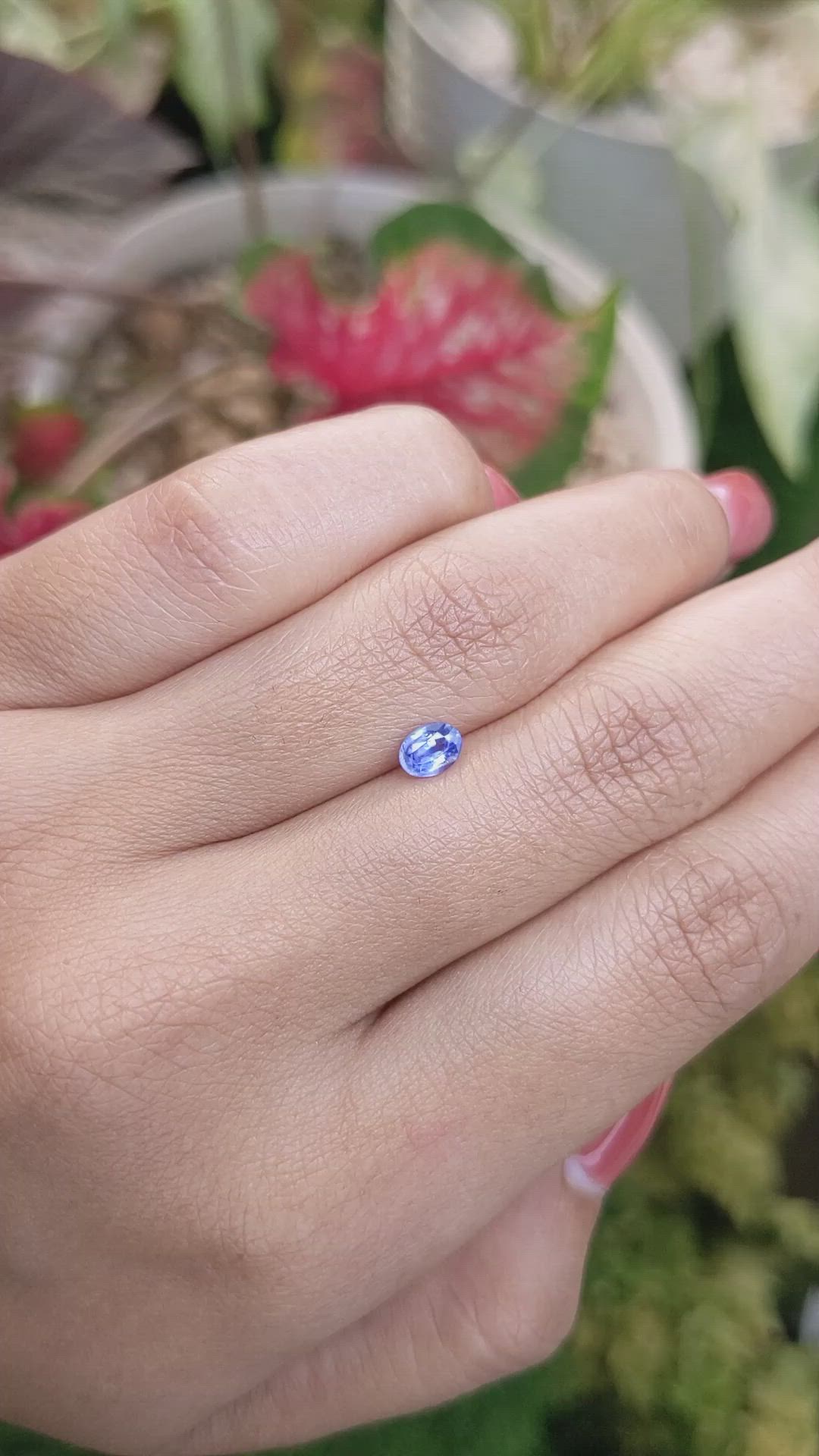 0.49 Ct. Blue Sapphire from Ceylon (Sri Lanka) Size Video