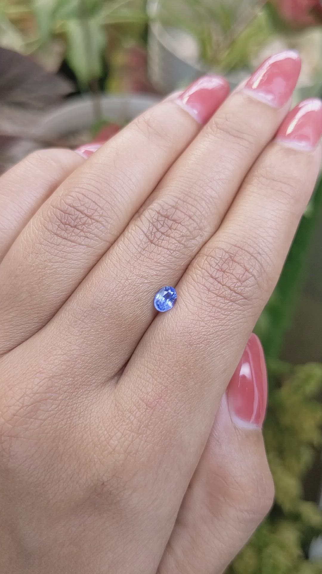 0.49 Ct. Blue Sapphire from Ceylon (Sri Lanka) Size Video