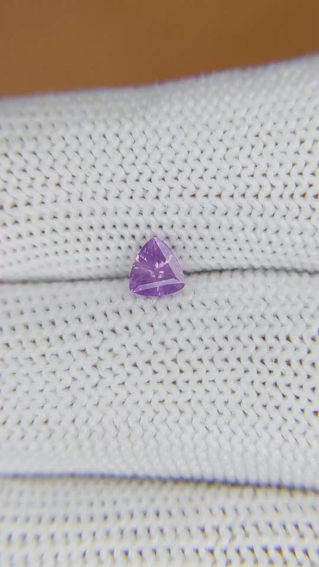 0.48 Ct. Purple Sapphire from Ceylon (Sri Lanka) Size Video