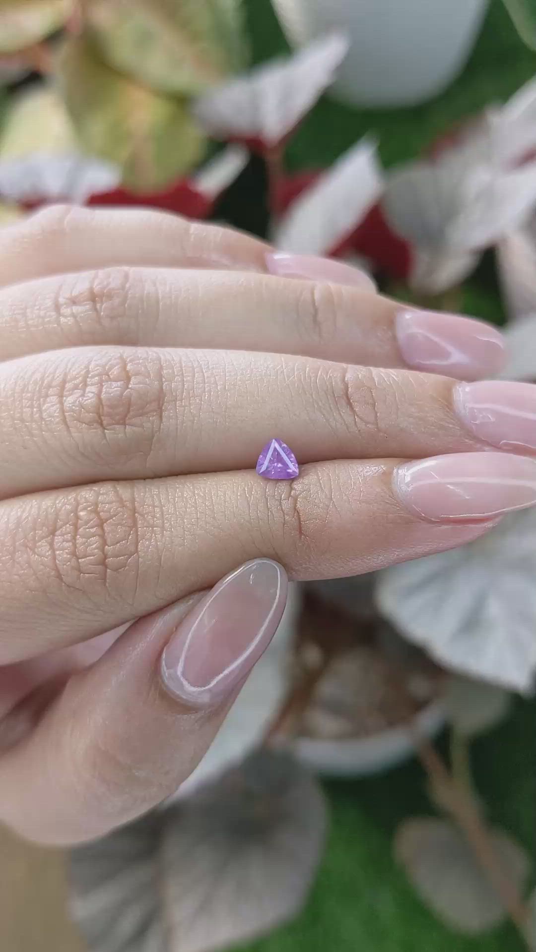 0.48 Ct. Purple Sapphire from Ceylon (Sri Lanka) Size Video
