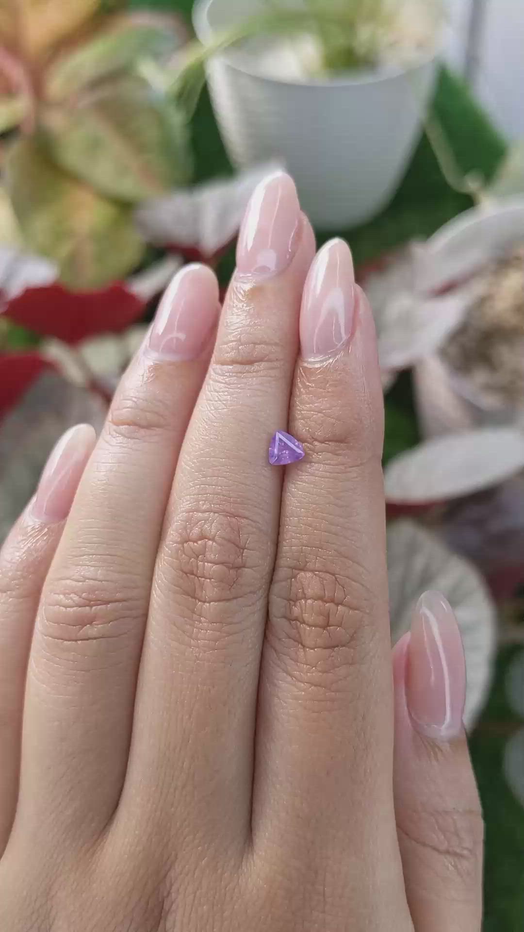 0.48 Ct. Purple Sapphire from Ceylon (Sri Lanka) Size Video