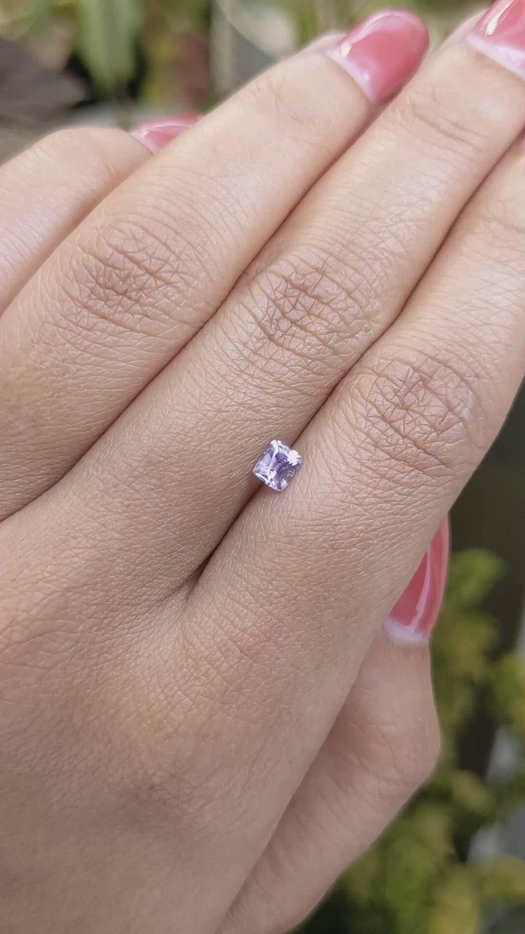 0.48 Ct. Purple Sapphire from Ceylon (Sri Lanka) Size Video