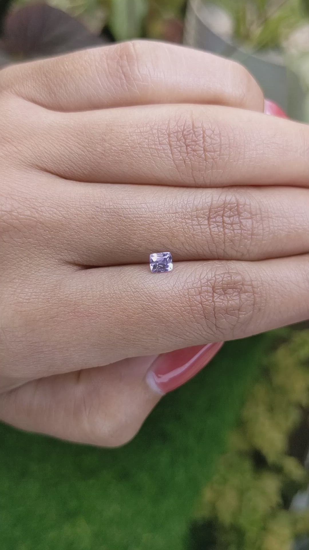 0.48 Ct. Purple Sapphire from Ceylon (Sri Lanka) Size Video