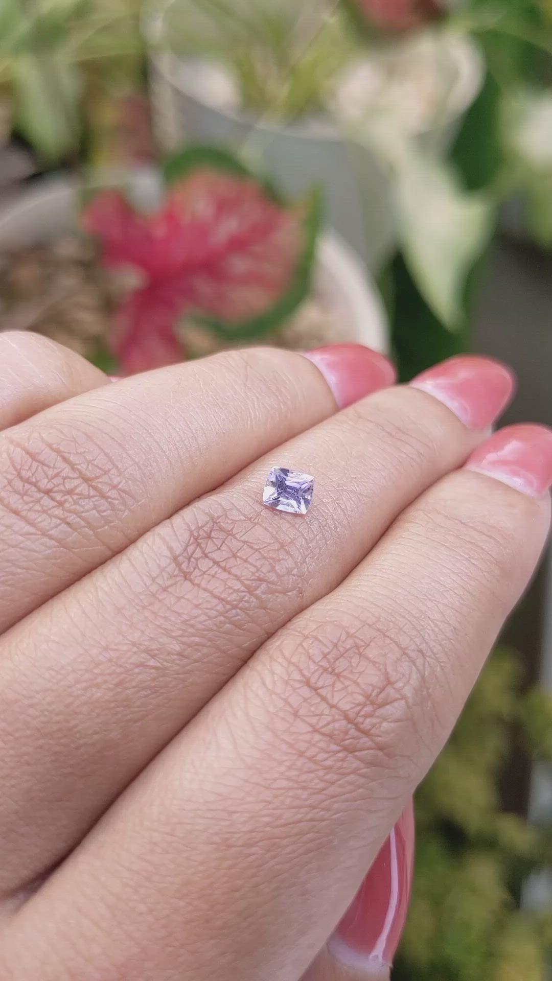0.48 Ct. Purple Sapphire from Ceylon (Sri Lanka) Size Video
