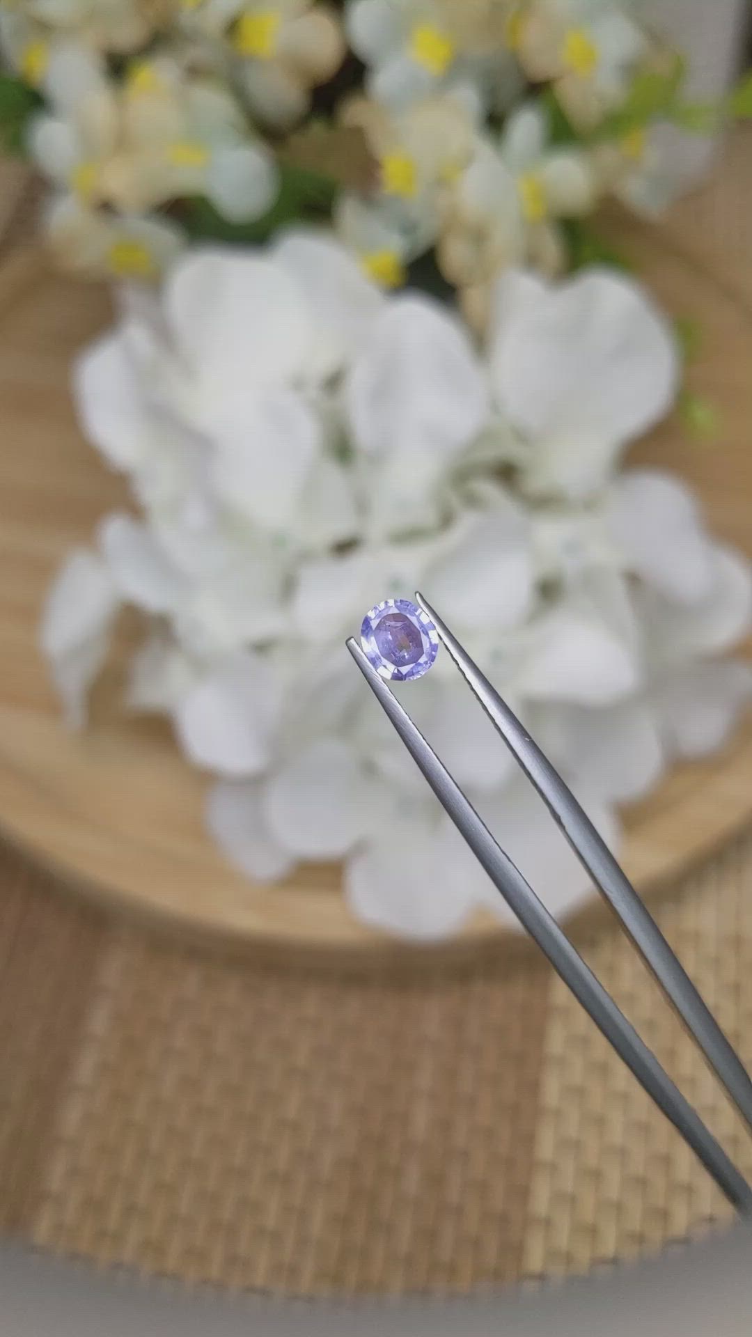0.60 Ct. Bluish Purple Sapphire from Ceylon (Sri Lanka) Size Video