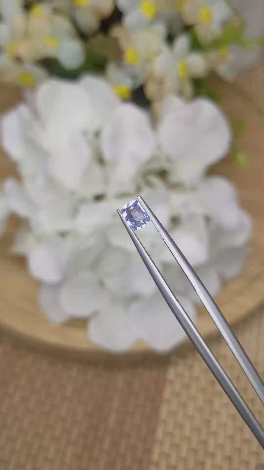 0.54 Ct. Blue Sapphire from Ceylon (Sri Lanka) Size Video