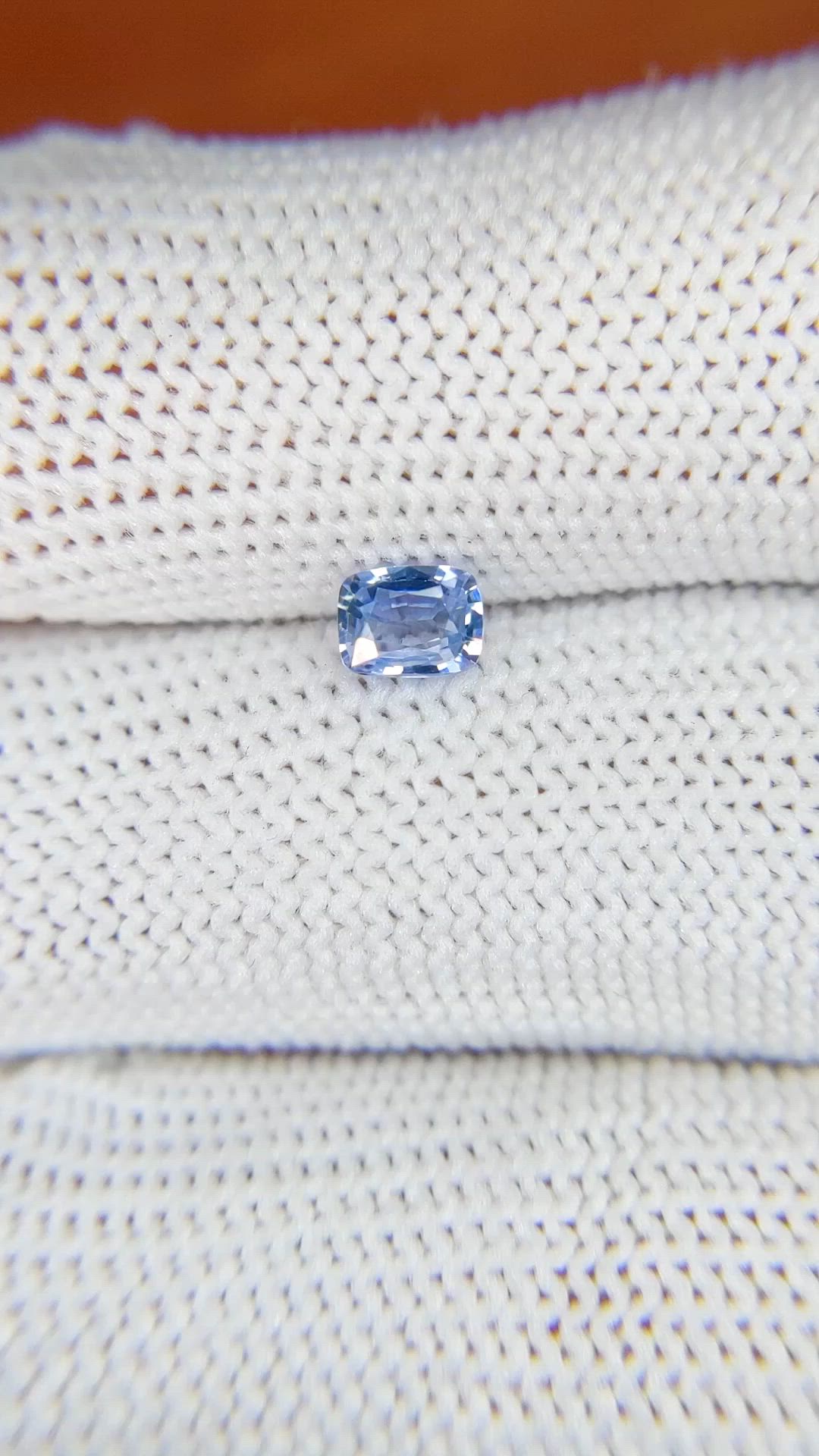 0.54 Ct. Blue Sapphire from Ceylon (Sri Lanka) Size Video