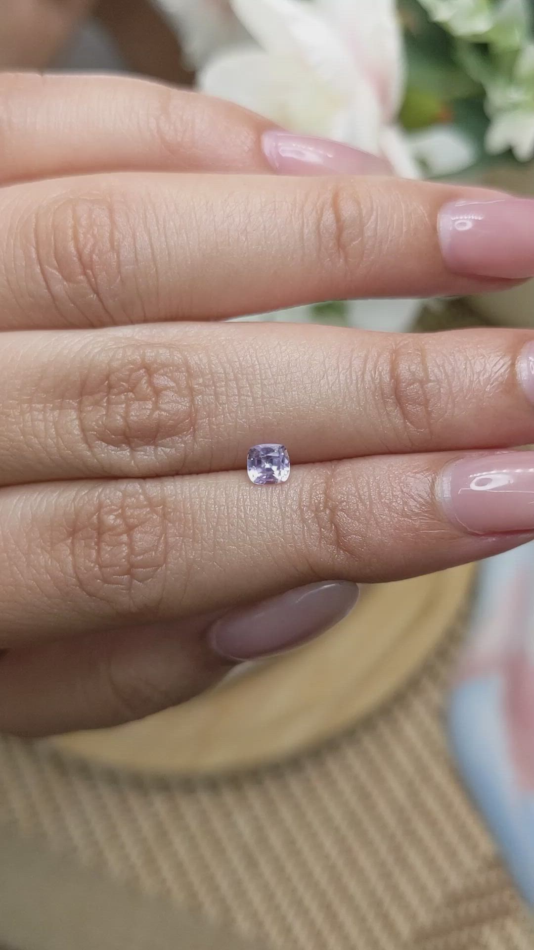 0.48 Ct. Purple Sapphire from Ceylon (Sri Lanka) Size Video