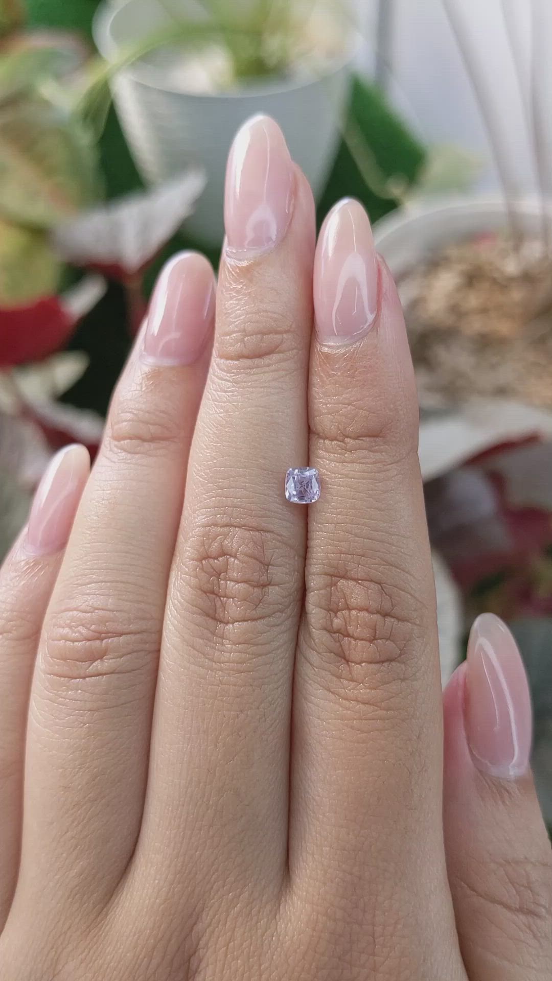 0.48 Ct. Purple Sapphire from Ceylon (Sri Lanka) Size Video